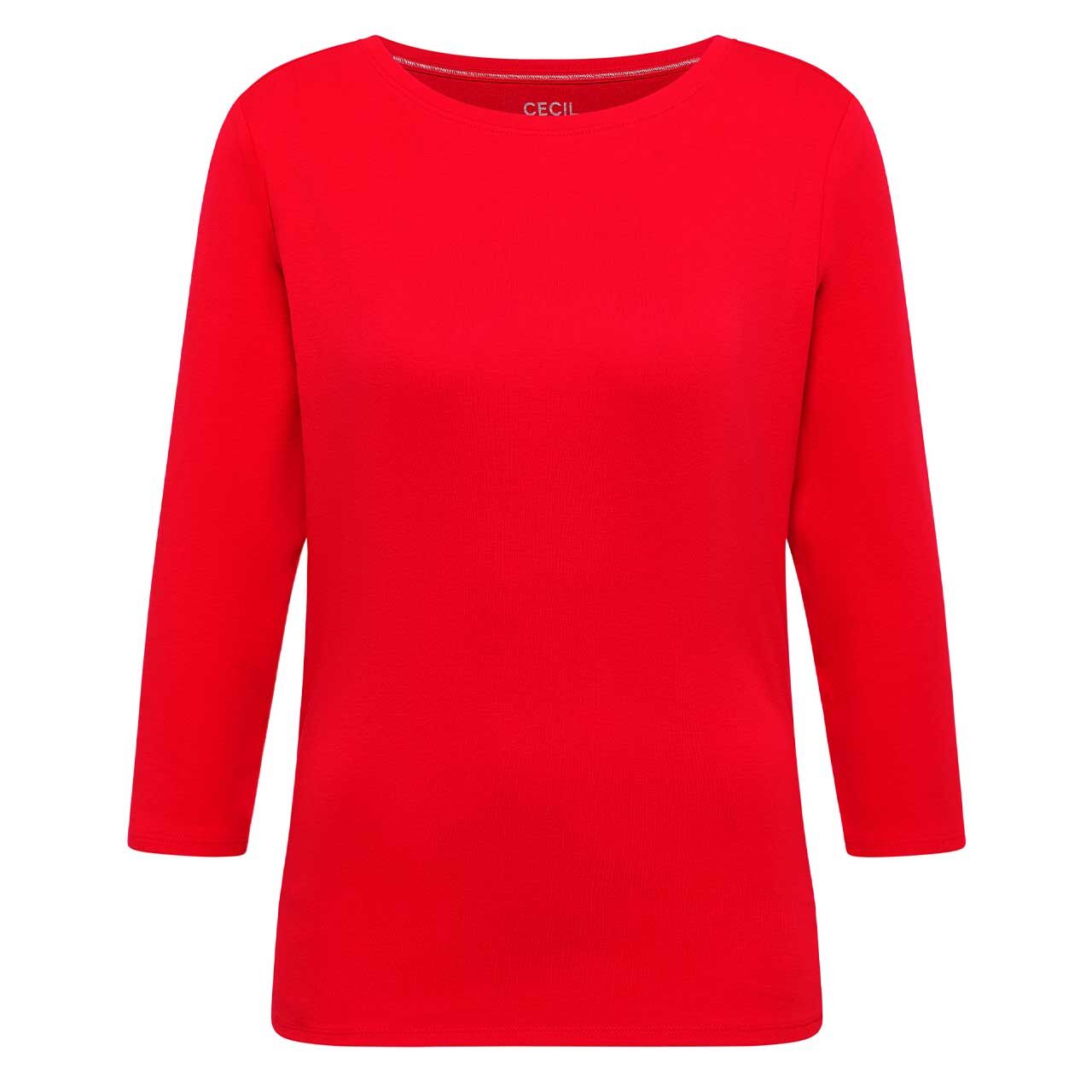 Cecil Damen 3/4 Arm Shirt Basic Boatneck pumpkin orange