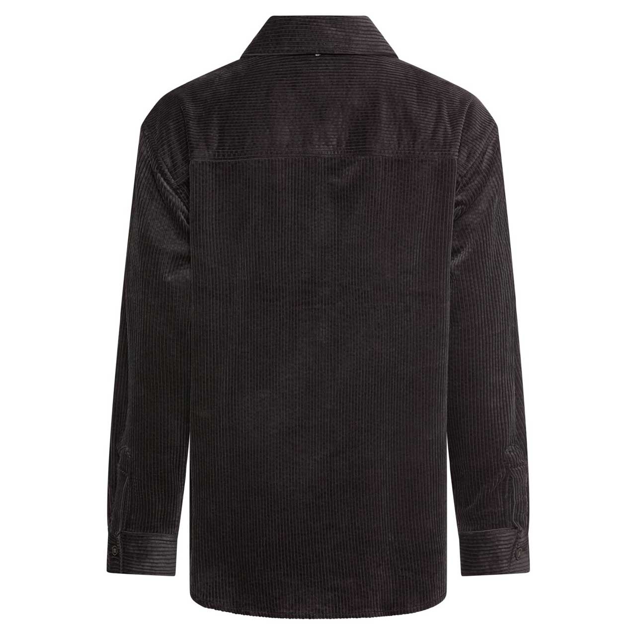 Damen Langarm Cord Bluse von Camel active in Dunkelgrau, Rückansicht