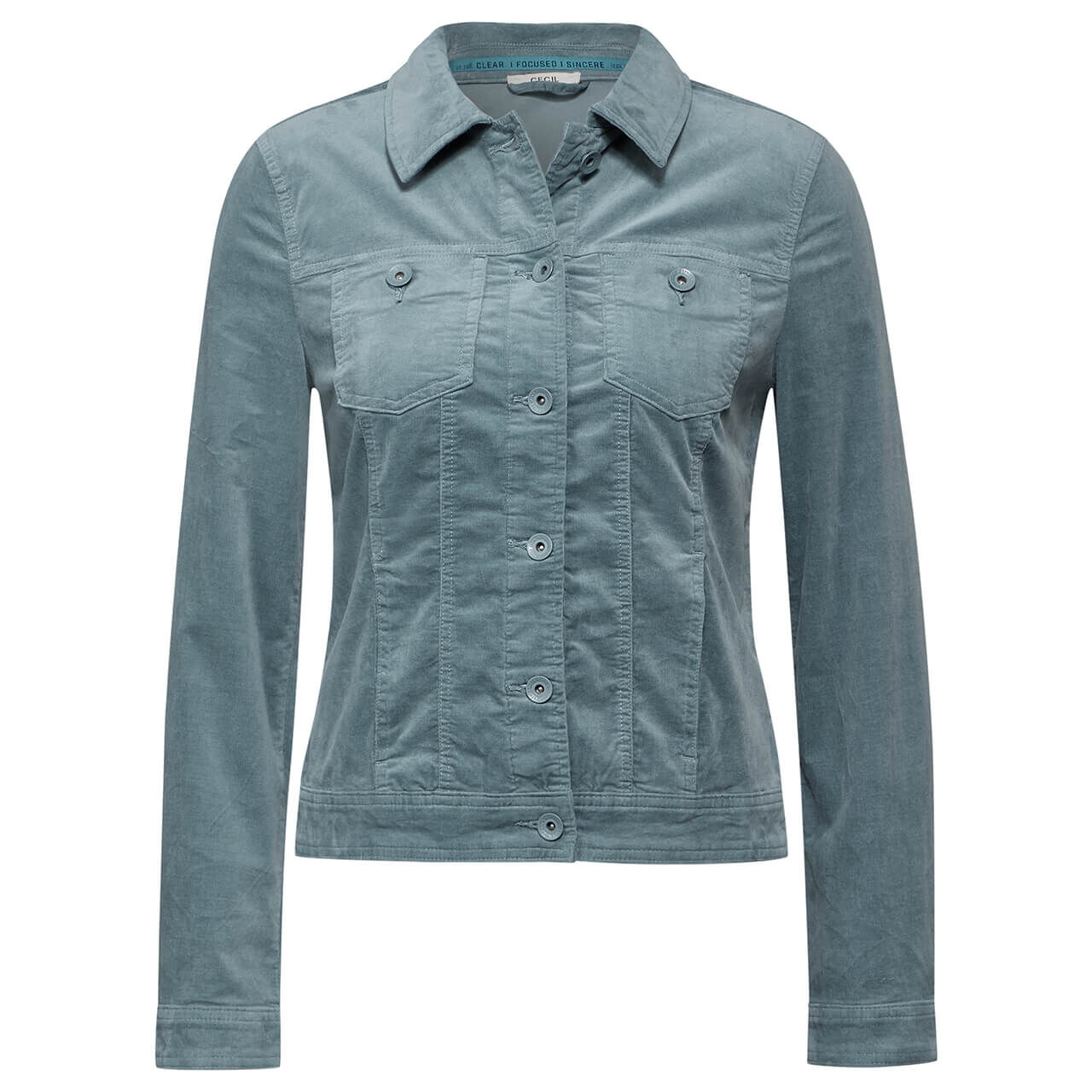 Cecil Damen Jacke Corduroy Jacket dove blue