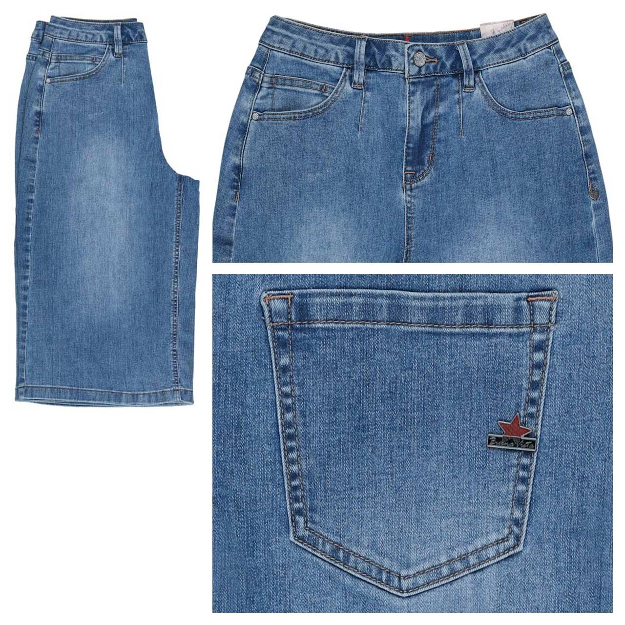 Buena Vista Bermuda Stretch Denim Jeans cosmopolitan blue