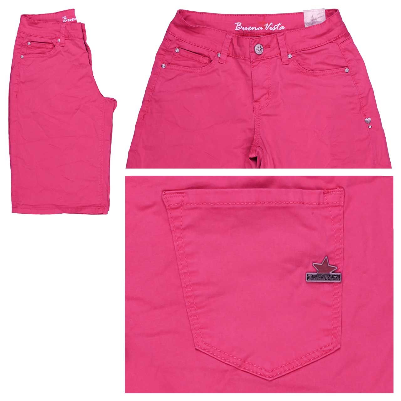 Buena Vista Italy-Short Stretch Twill Baumwollhose bright pink