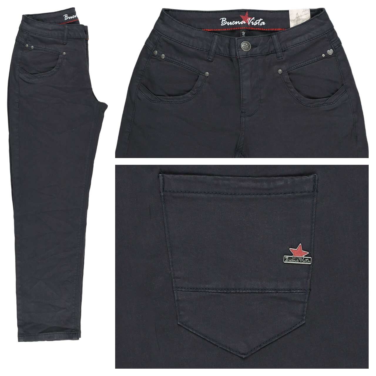 Buena Vista Anna C 7/8 Straight Stretch Twill Baumwollhose dark blue