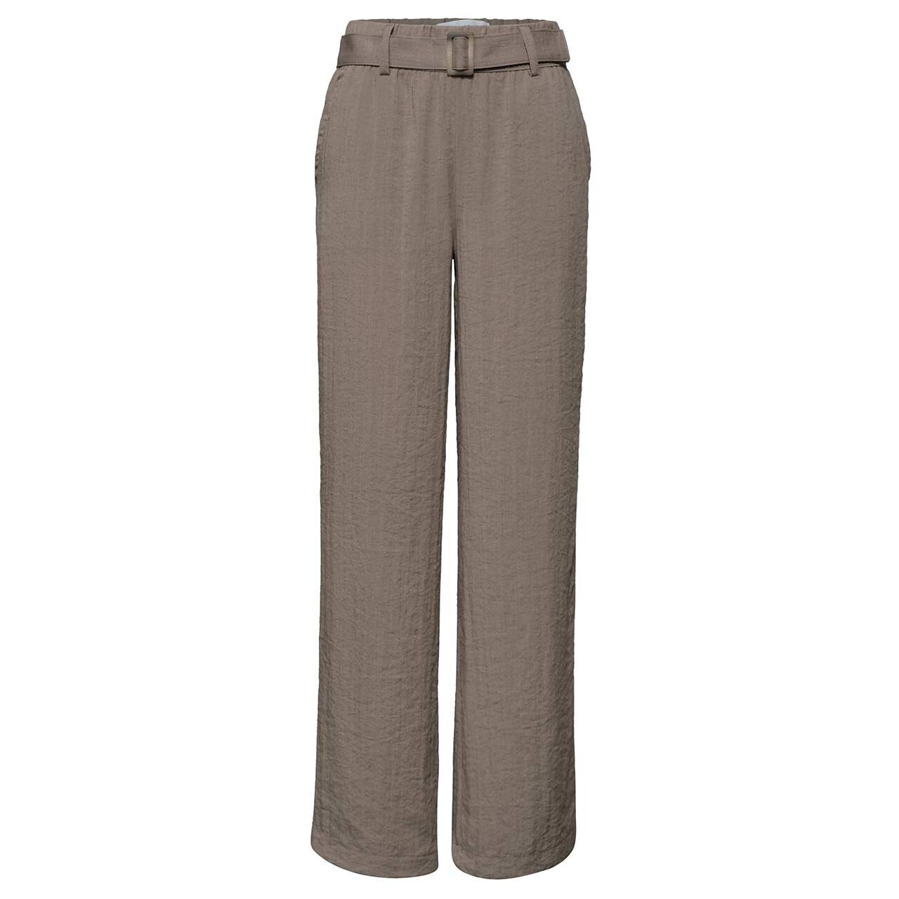 Street One Wide Leg Hose dark beige horn buckle