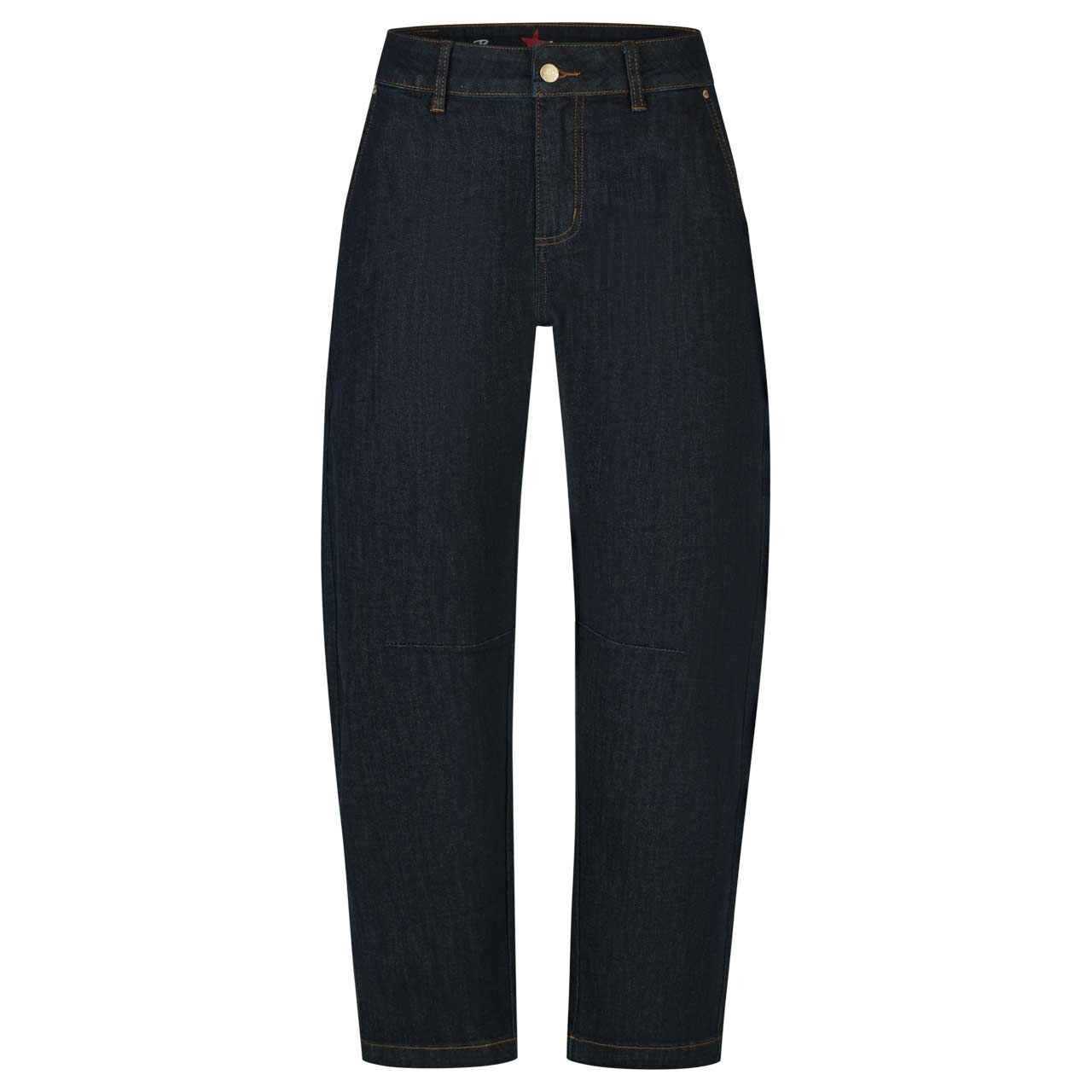 Damenjeans Barrel Long Stretch Denim von Buena Vista in Dunkelblau, Vorderansicht