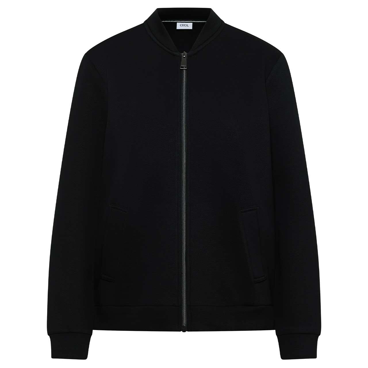 Cecil Damen Sweatjacke Soft Piqué black