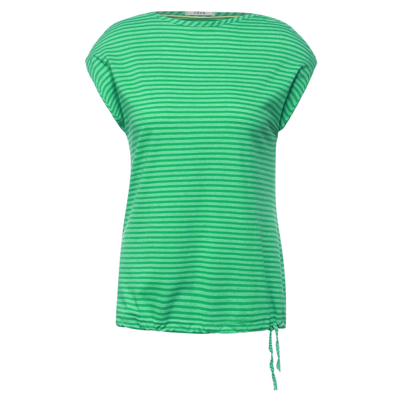 Cecil Overdye Stripe T-Shirt für Damen in Grün gestreift, FarbNr.: 23755