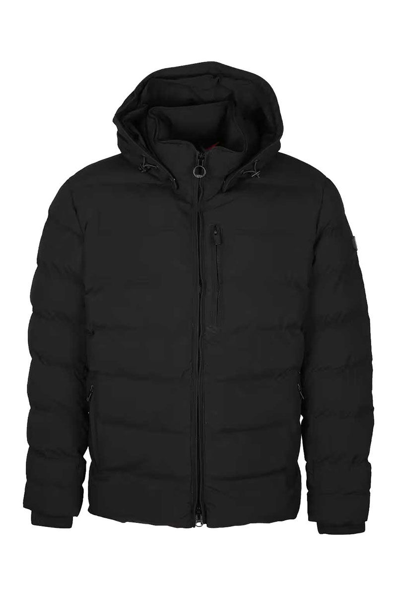 Vorderansicht der Wellensteyn Blackbird Herrenjacke in Schwarz