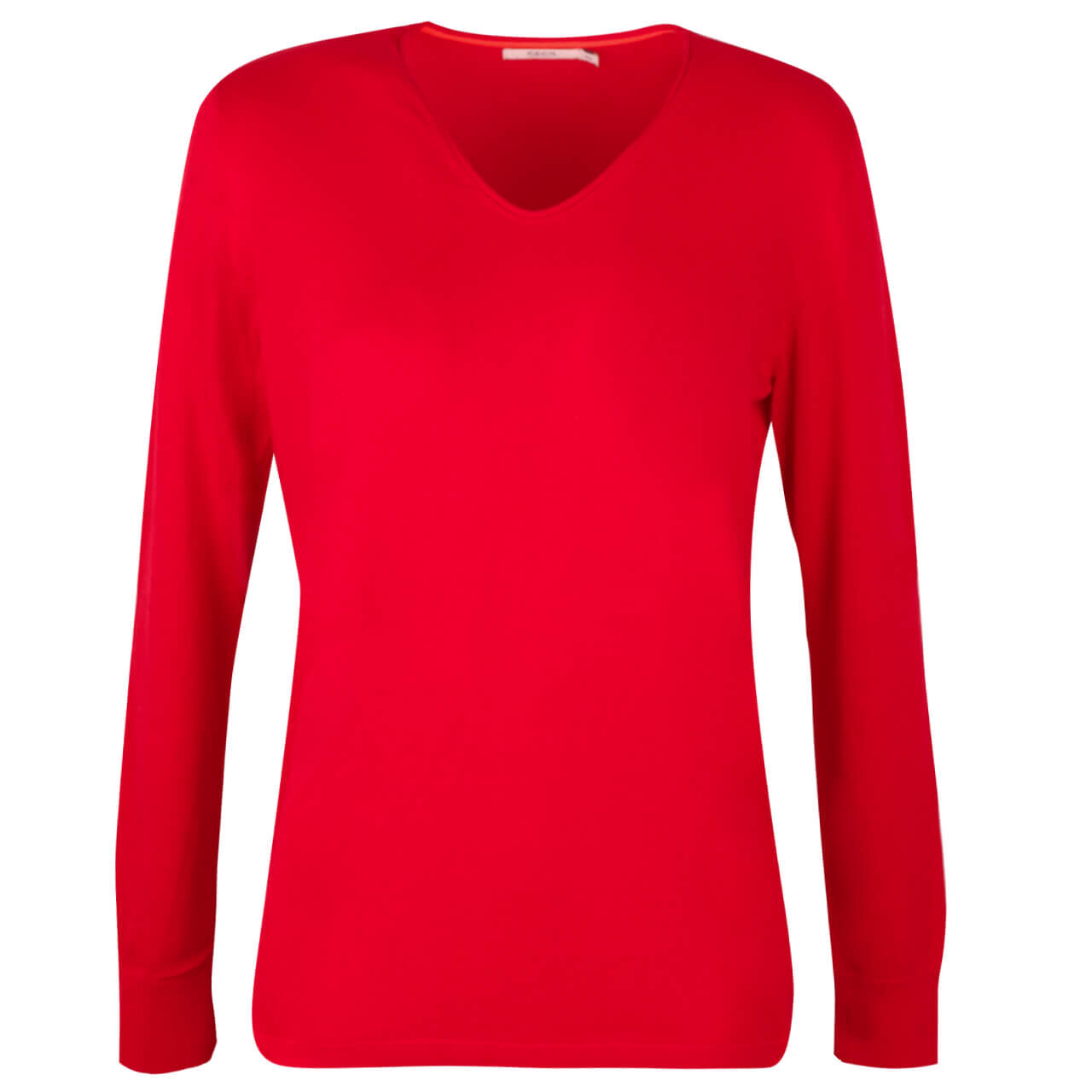 Cecil Rounded V-Neck Pullover casual red
