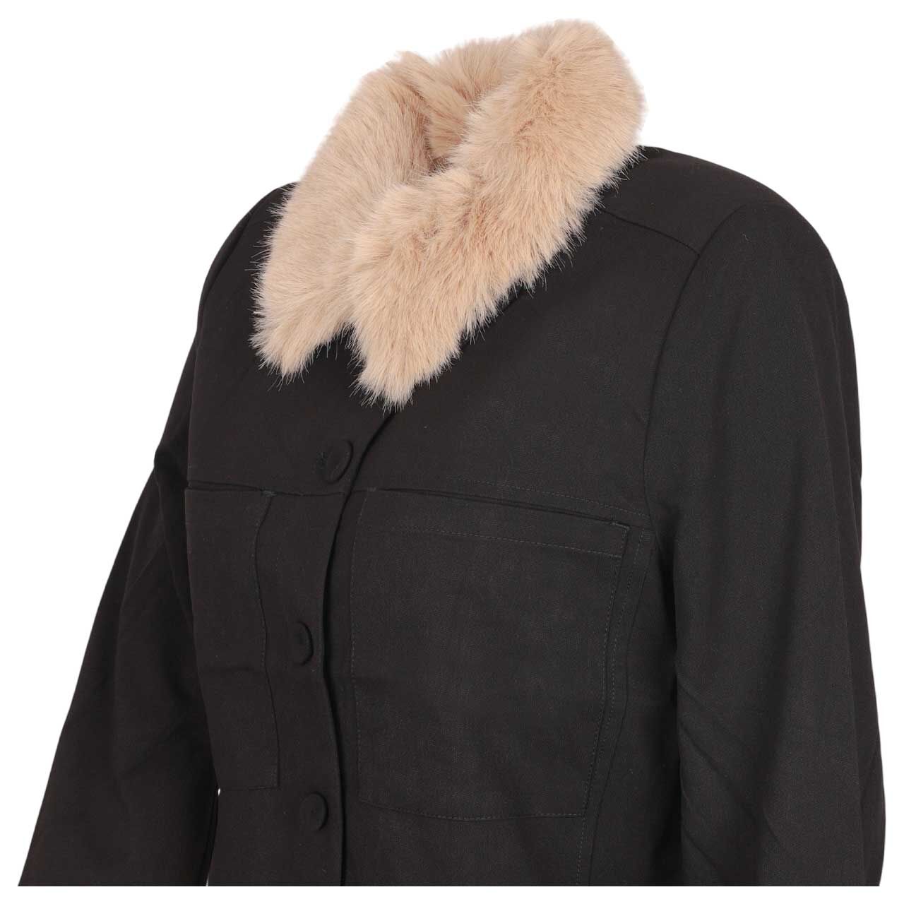 Damen Jacke Fur Color Jacket von Red Button in Schwarz, seitliche Vorderansicht