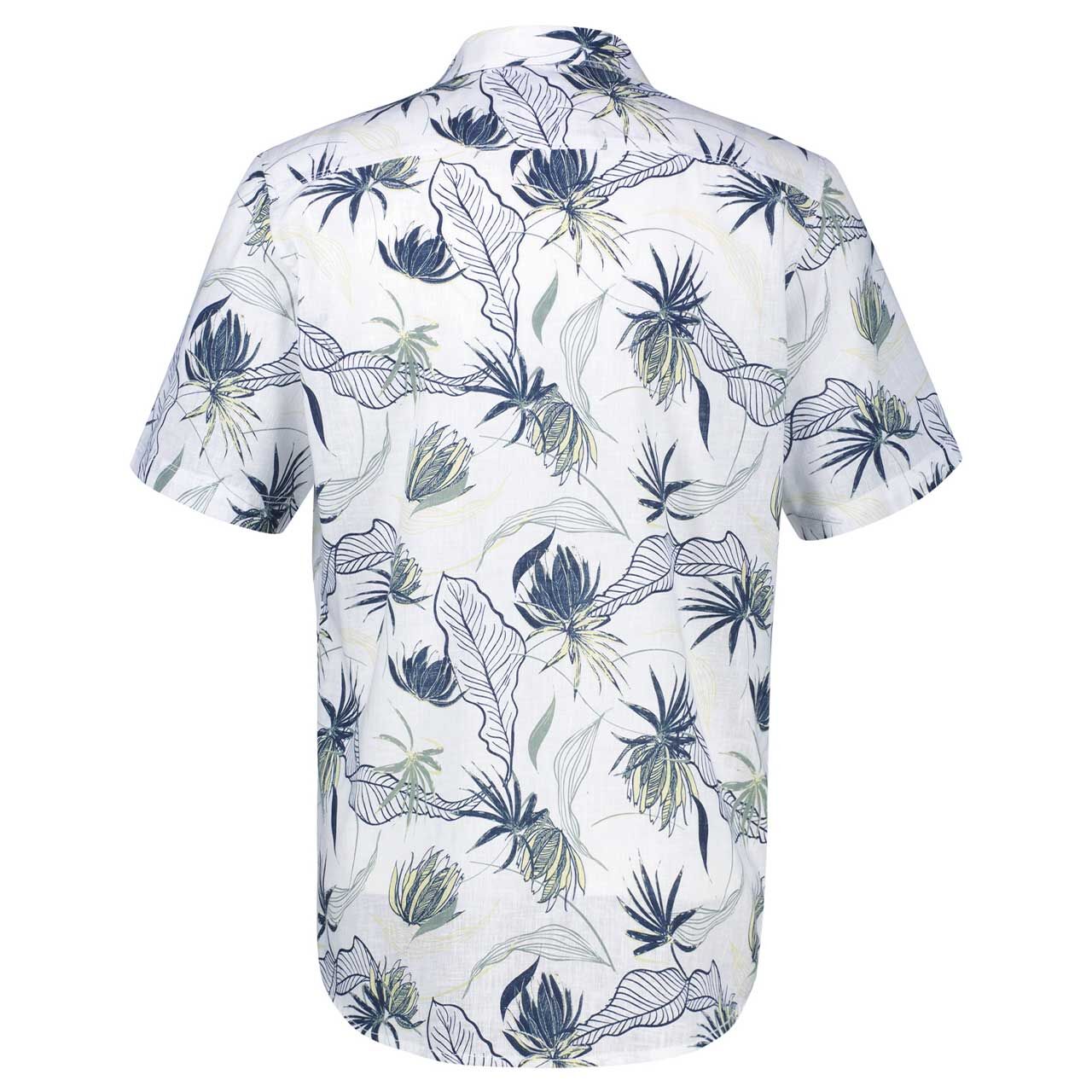 Herren 1/2 Arm Hemd von Lerros in Weiß mit Print, Rückansicht