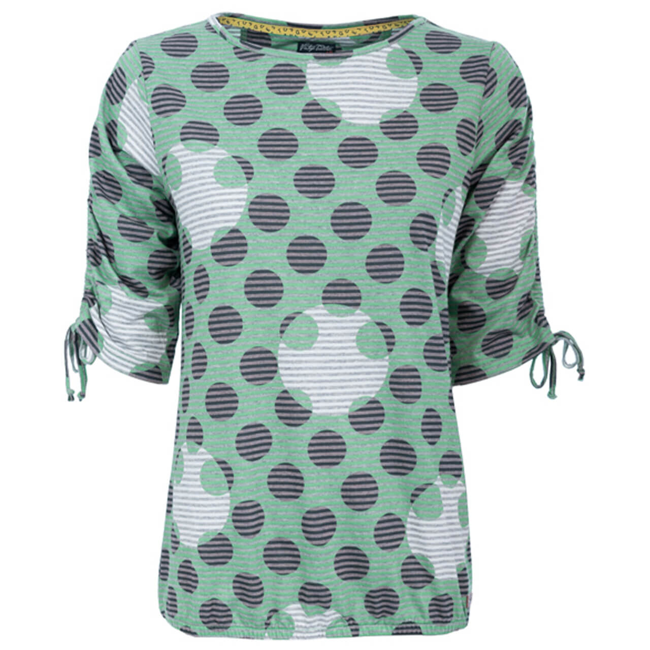 Soquesto 3/4 Arm Shirt für Damen in Grün mit Print, FarbNr.: 4000