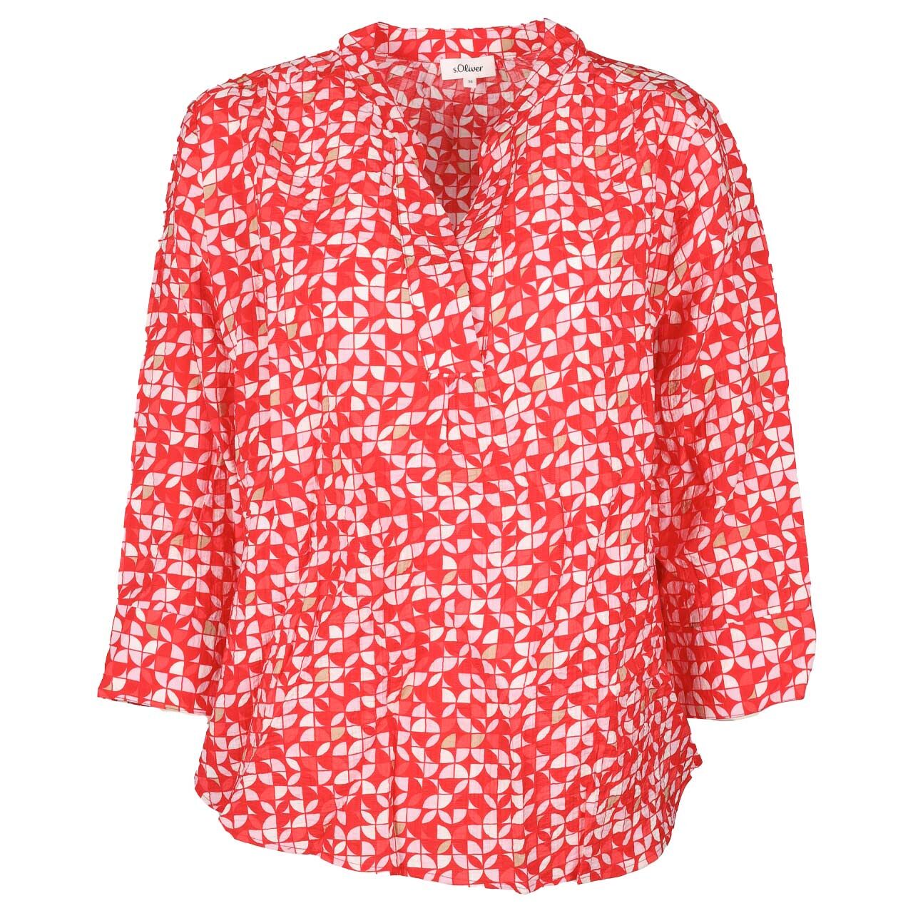 s.Oliver Damen 3/4 Arm Bluse red print
