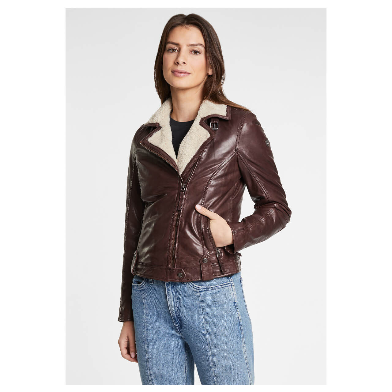Mauritius Damen Lederjacke Tyla brown