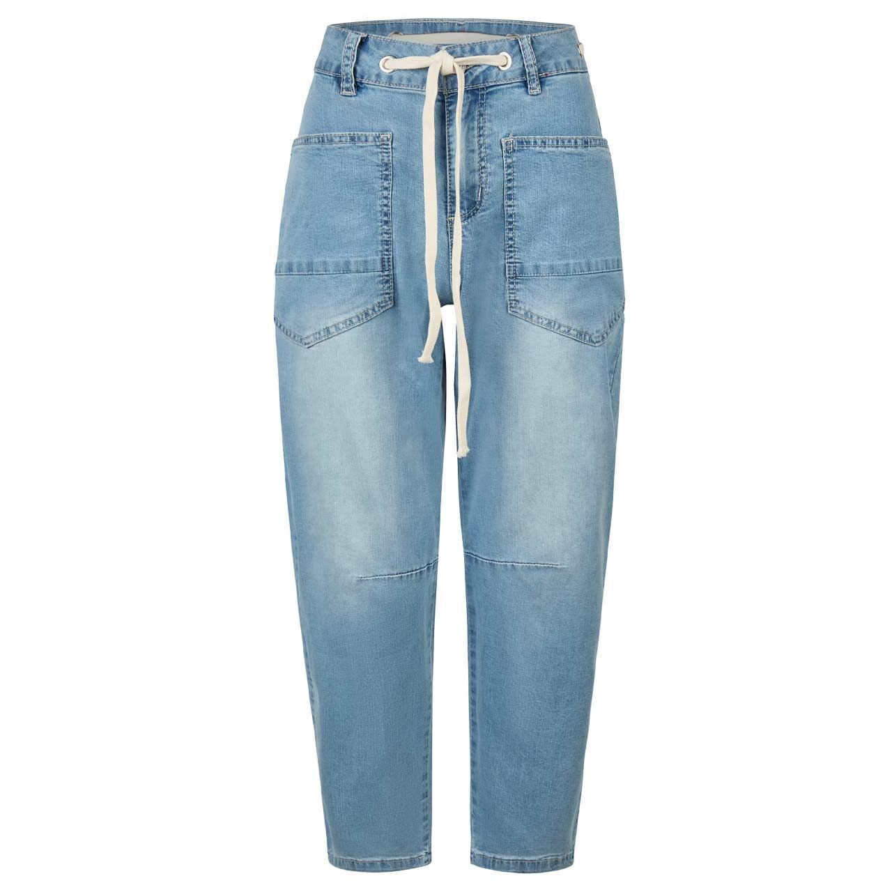 Damenjeans Barrel-P 7/8 Air Denim von Buena Vista in Hellblau angewaschen, Vorderansicht