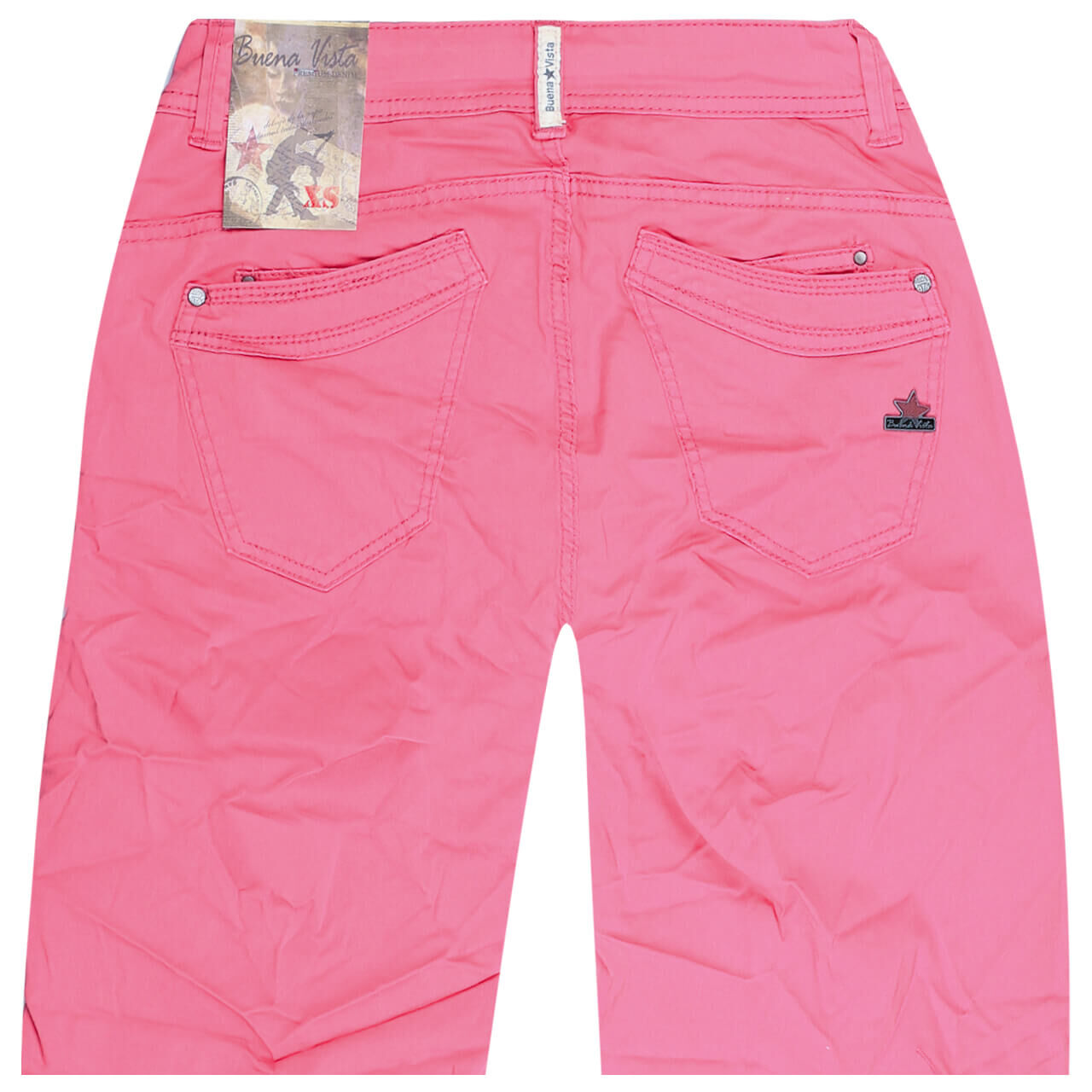 Buena Vista Malibu-Short Stretch Twill Baumwollhose für Damen in Himbeerpink, FarbNr.: 5352