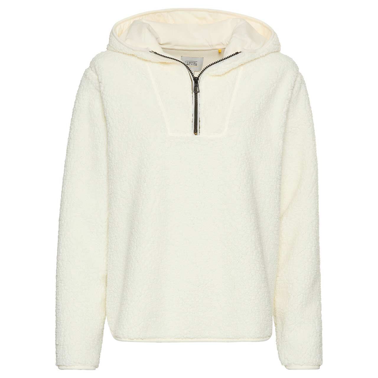 Camel active Damen Hoodie Teddy Sweatshirt white