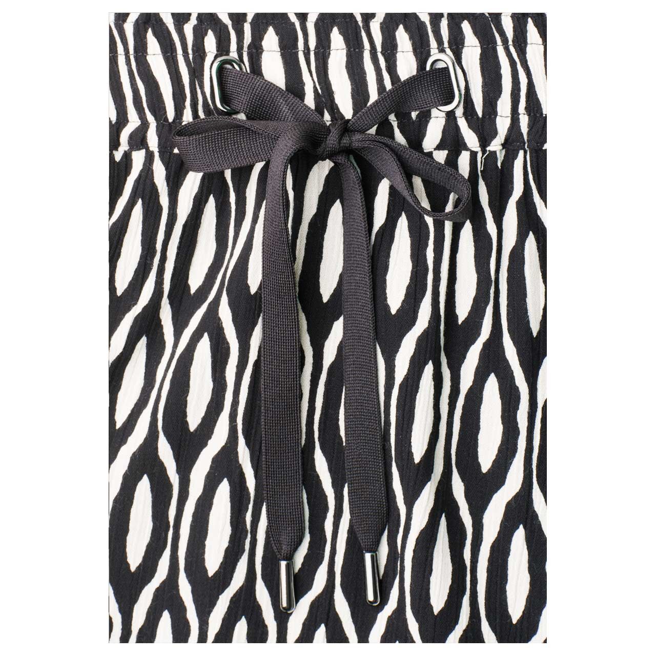 Street One Damen Rock Mini Volant clay sand black pattern