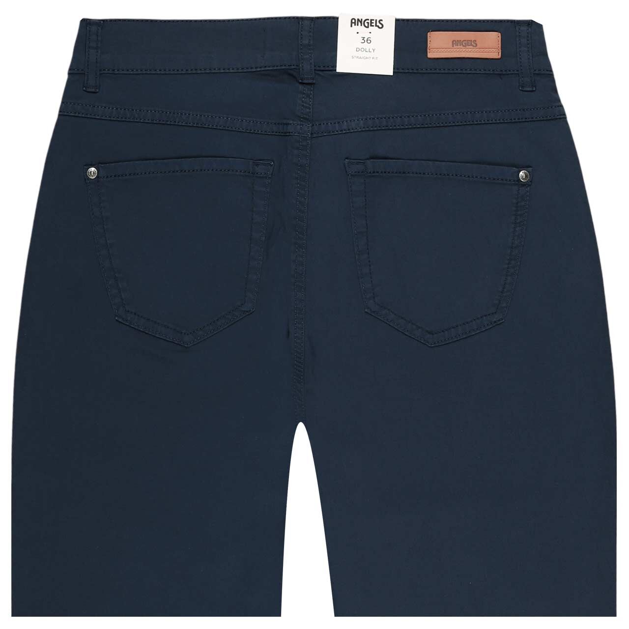 Stretch Damen Baumwollhose Dolly 3.0 von Angels in Dunkelblau, detaillierte Rückansicht