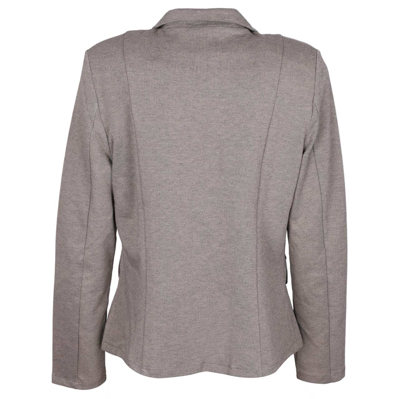Damen Blazer von Senoritas Icon in Greige meliert, Rückansicht