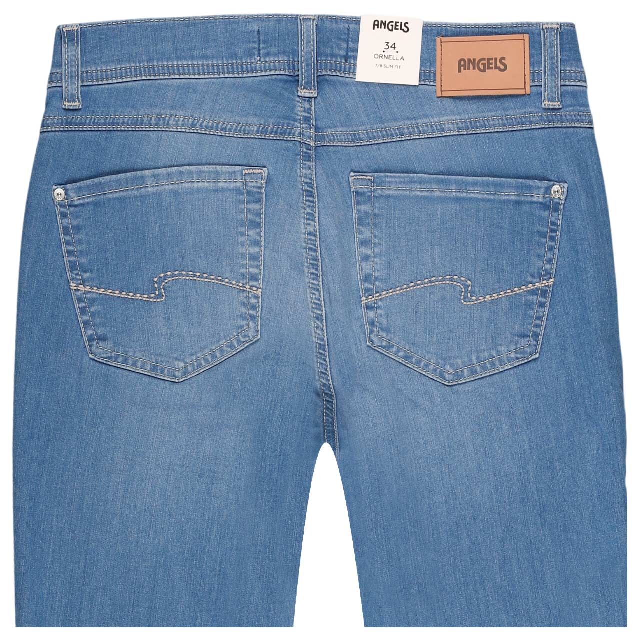 Damen 7/8 Jeans Ornella von Angels in Blau angewaschen, detaillierte Rückansicht