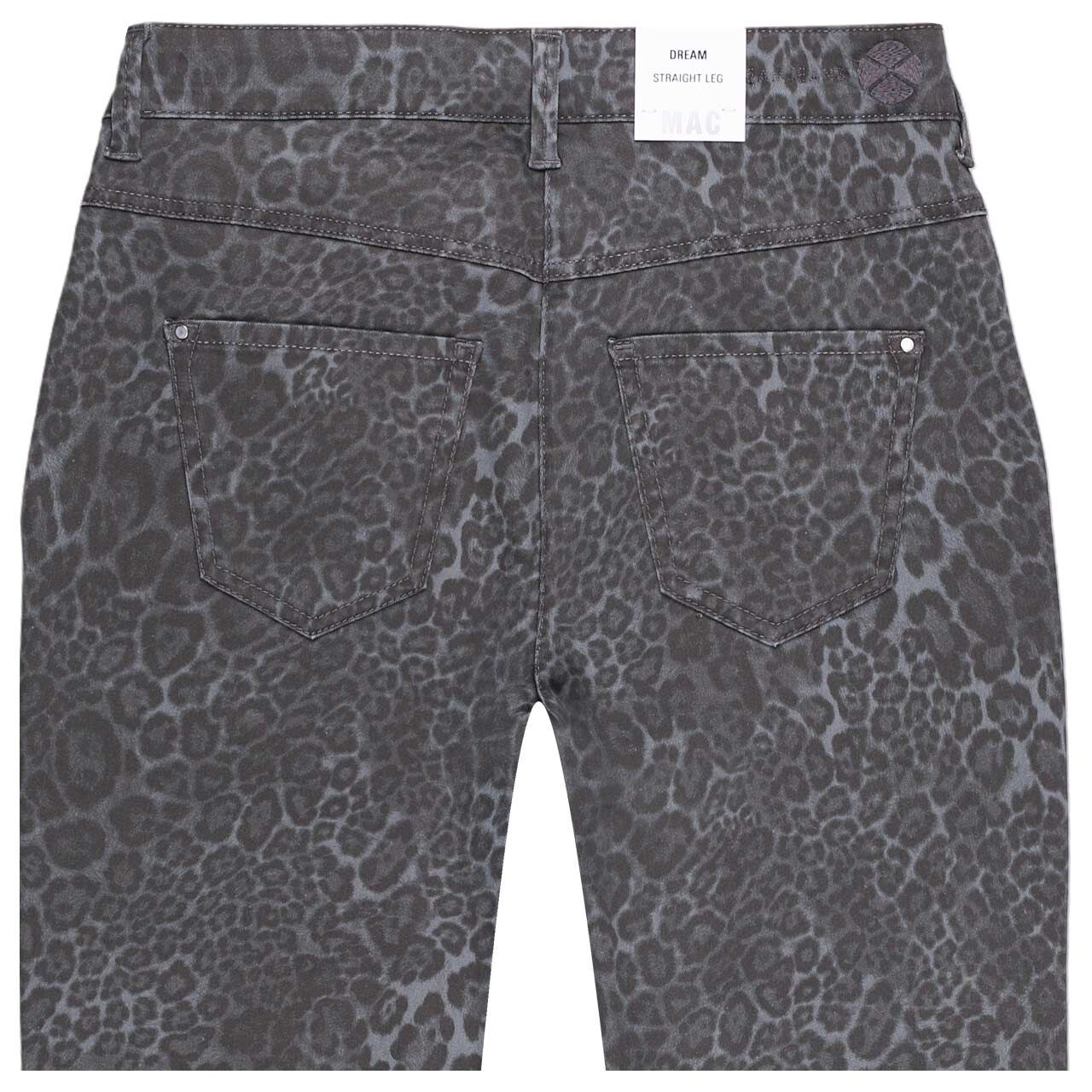 Damenjeans Drwam von MAC in Grau mit Print, detaillierte Rückansicht