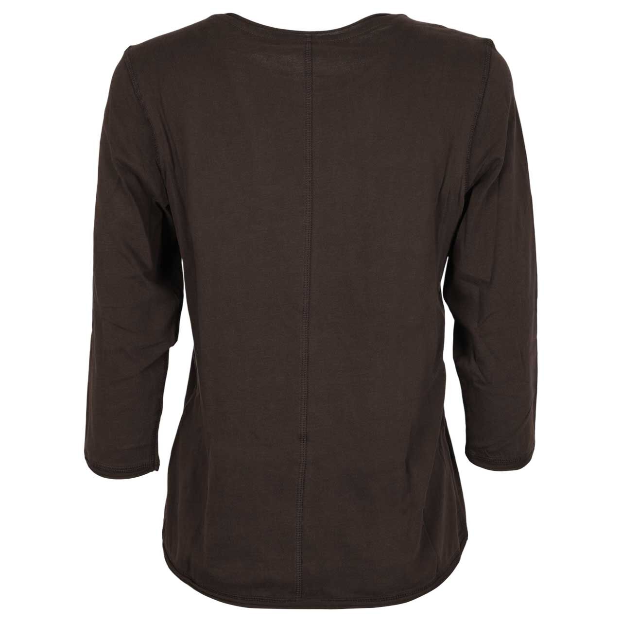 s. Oliver Damen 3/4 Arm Shirt in Dunkelbraun, Rückansicht