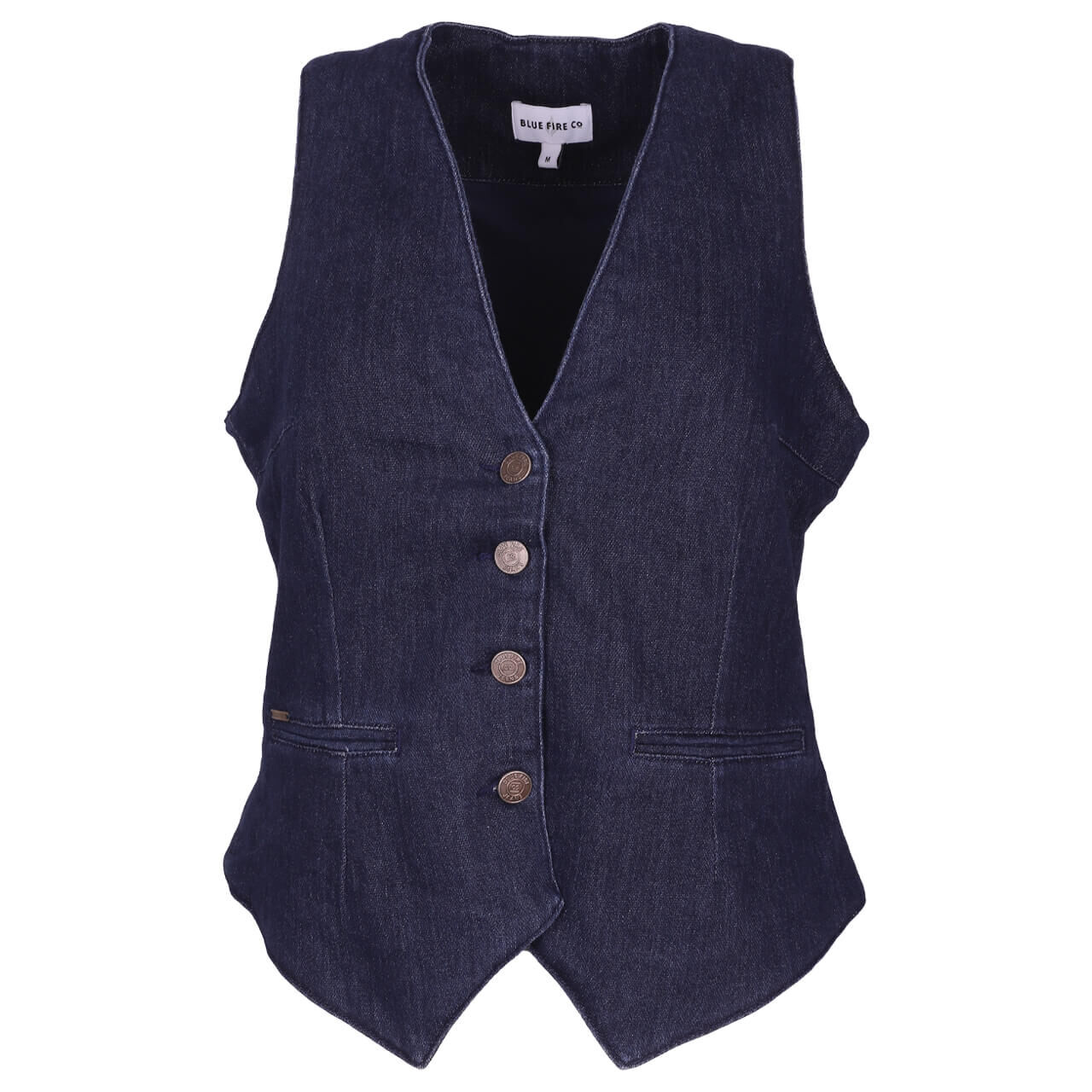 Blue Fire Damen Jeansweste Vest denim lurex blue glam