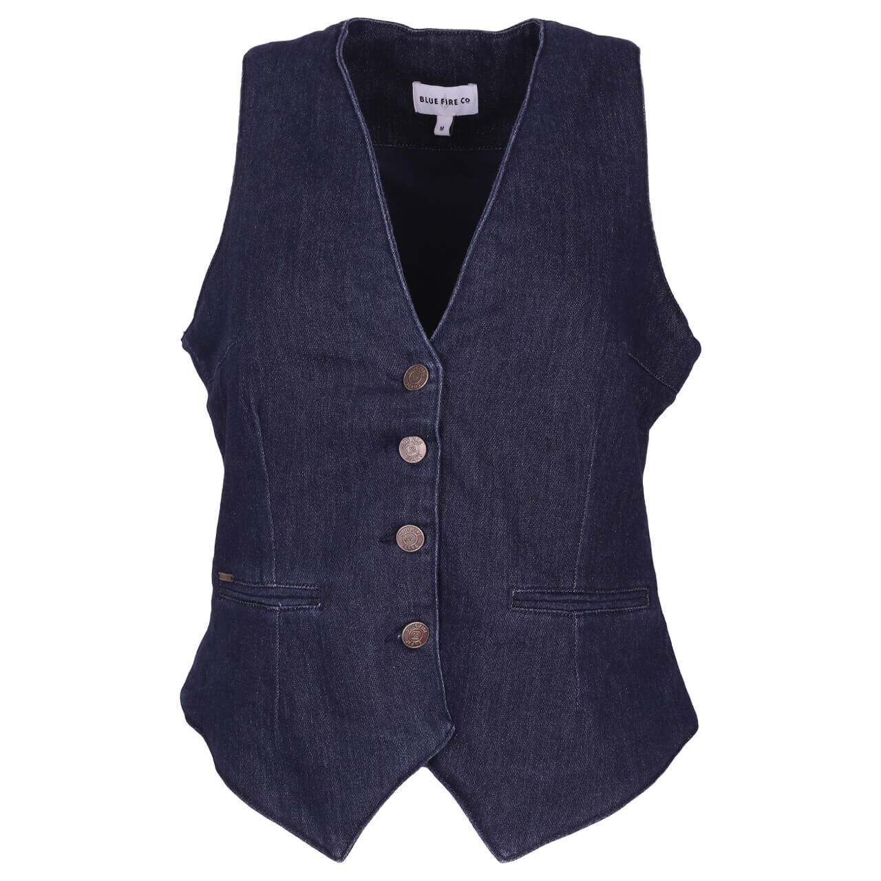 Blue Fire Damen Jeansweste Vest denim lurex blue glam Blue Fire Damen Jeansweste Vest denim lurex blue glam