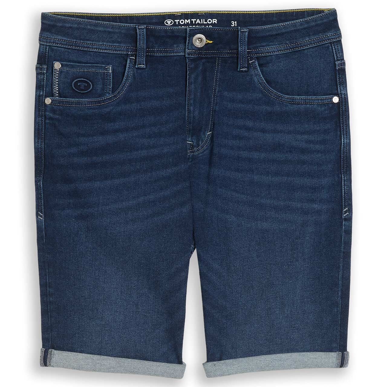 Herren Jeans Bermuda Josh von Tom Tailor in Blau angewaschen, weitere Vorderansicht