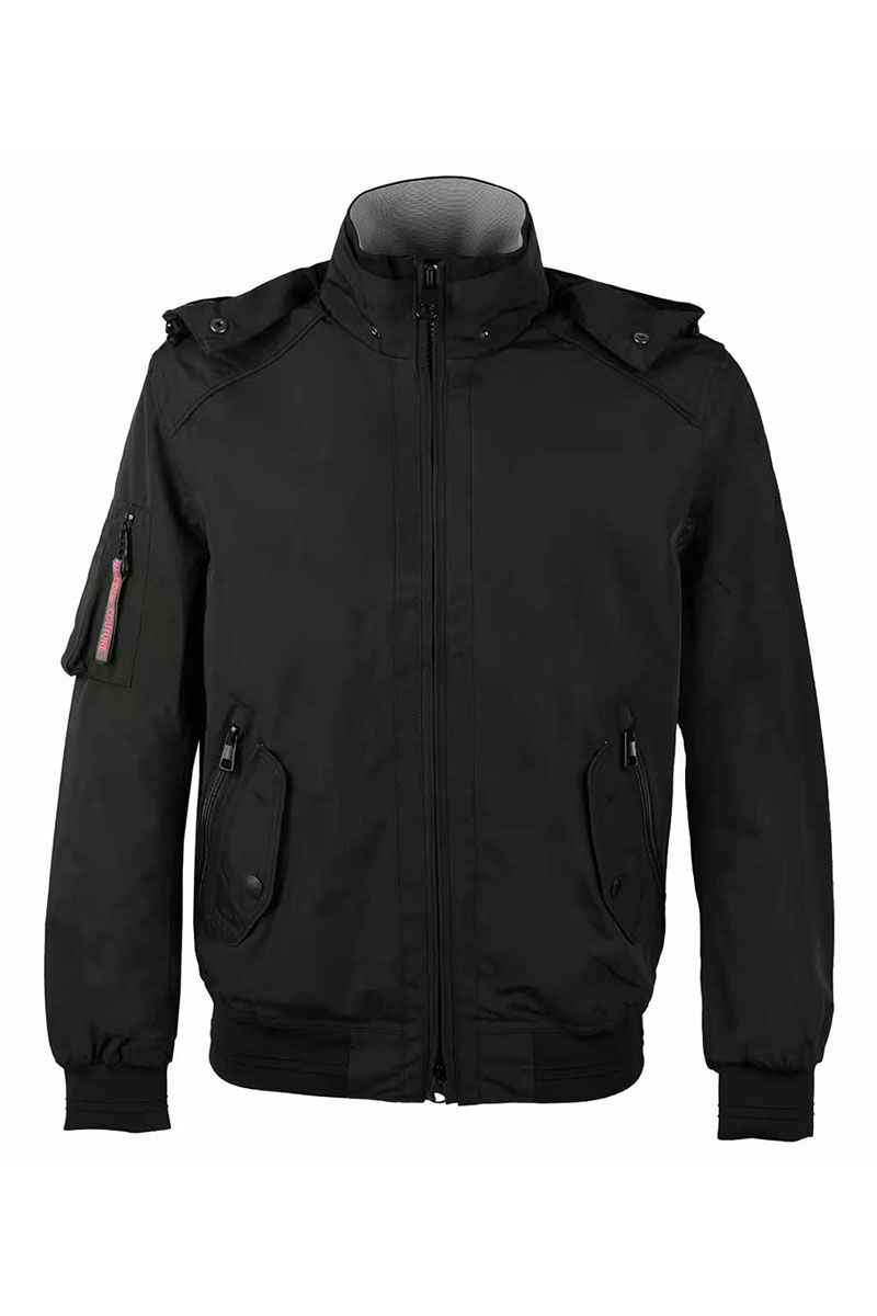 Vorderansicht der Wellensteyn Cicero Herrenjacke in Schwarz