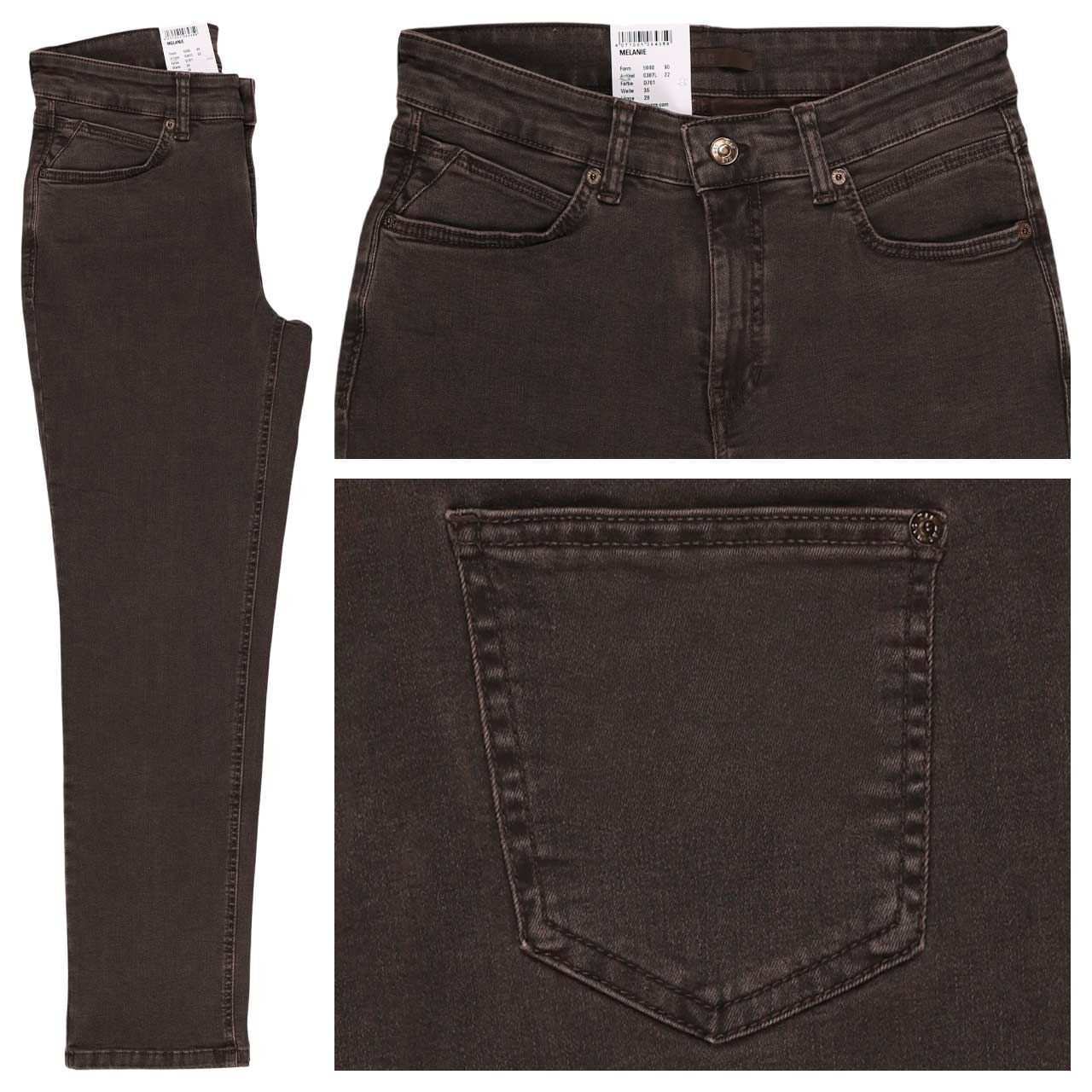 MAC Melanie Jeans brown stone wash