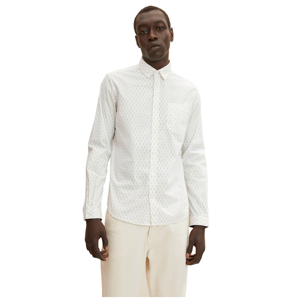 Tom Tailor Herren Hemd white with print