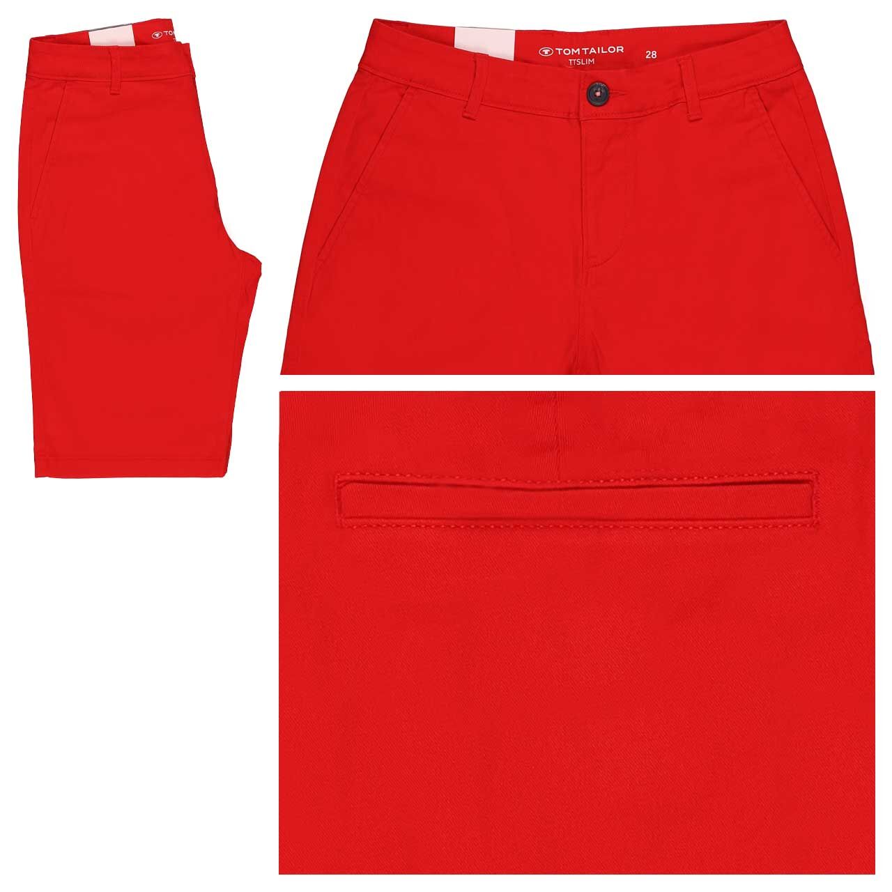 Tom Tailor Chino Baumwoll Bermuda basic red Tom Tailor Chino Baumwoll Bermuda basic red