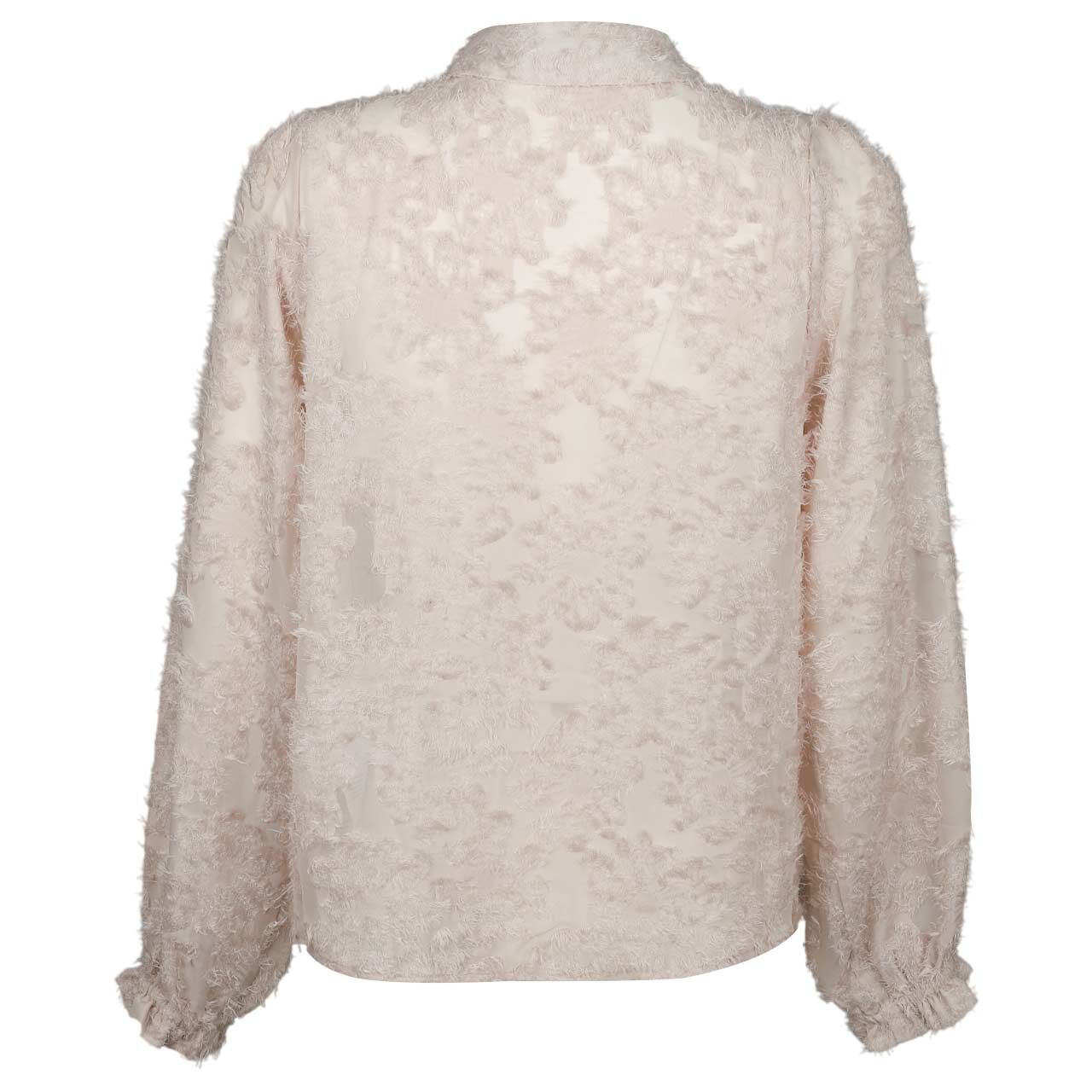 Damen Langarm Bluse Fringes von Red Button in Beige, Rückansicht