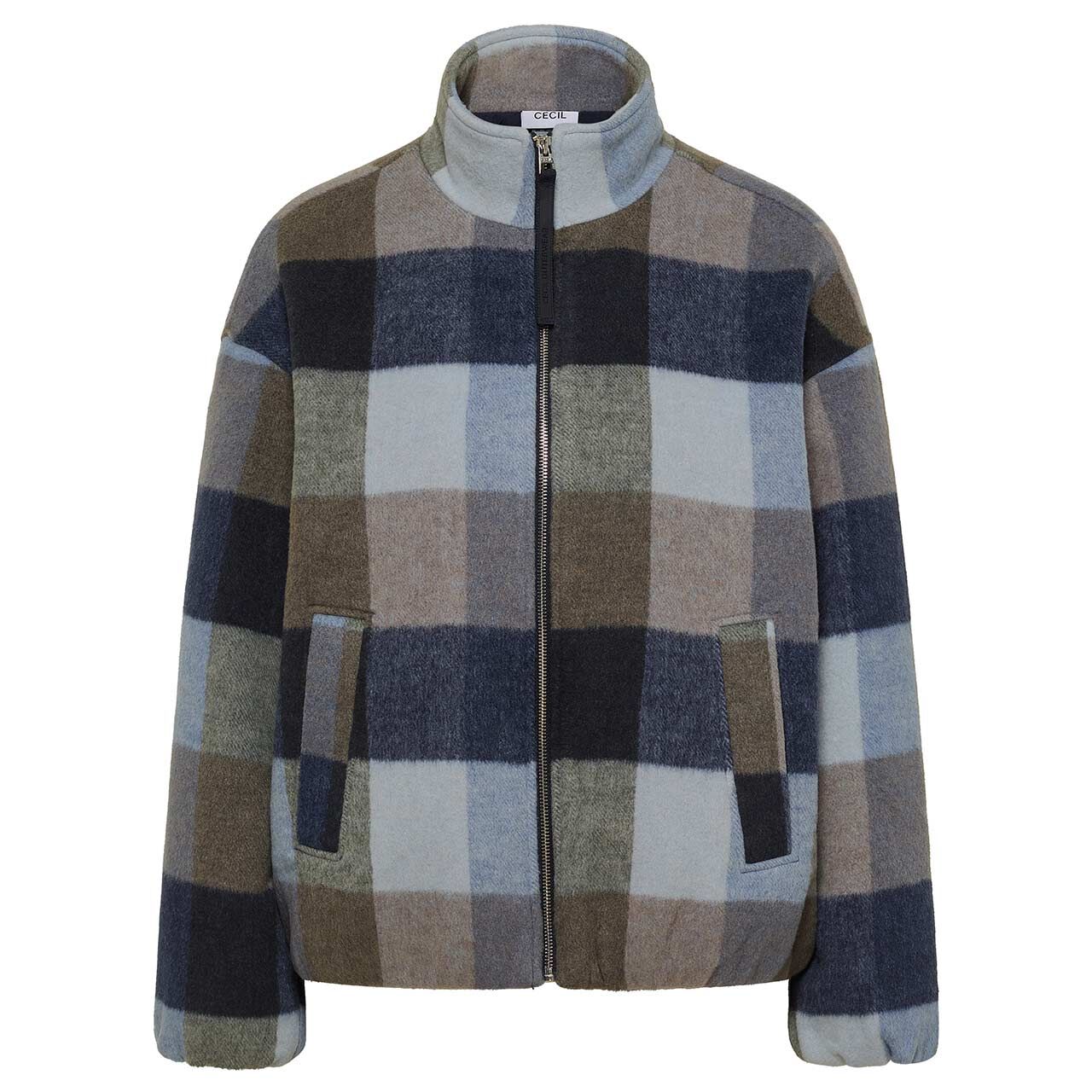 Cecil Damen Jacke Blouson Check urban dark blue