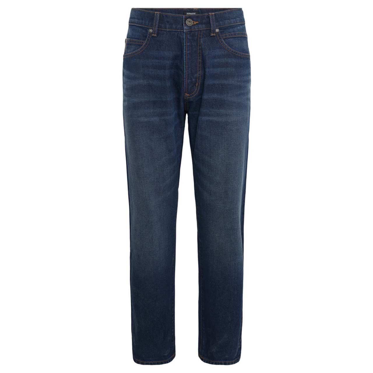 Herren Jeans Leroy in Dunkelblau angewaschen von Pioneer, Vorderansicht