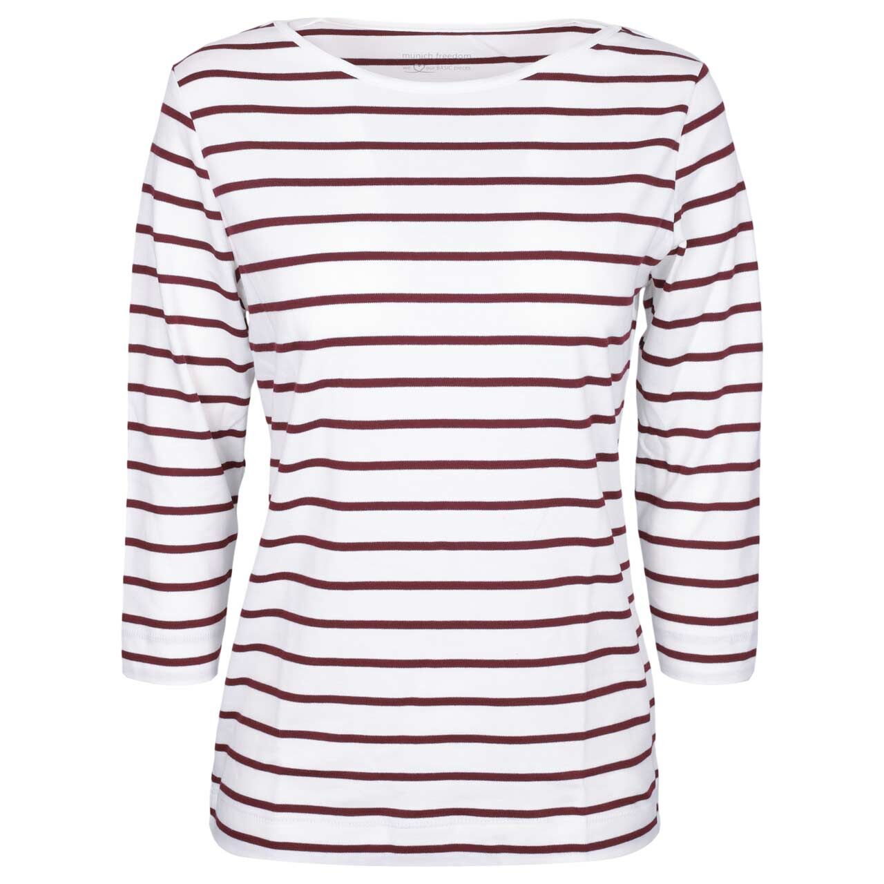 Munich Freedom Damen 3/4 Arm Shirt offwhite/bordeaux