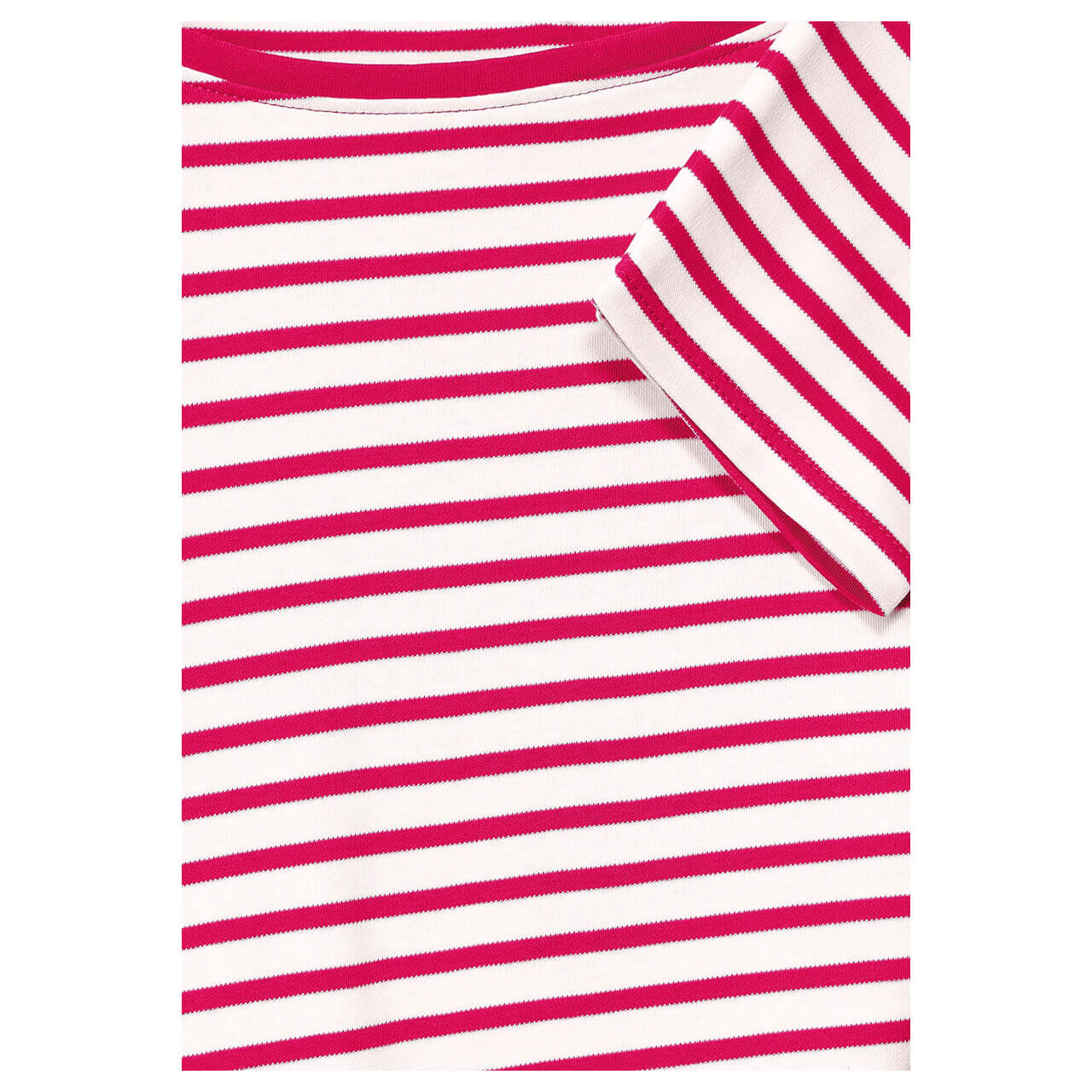 Cecil Basic Boatneck 3/4 Arm Shirt fresh pink stripes