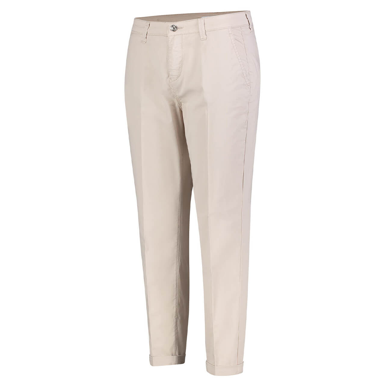 mac-chinoturnup-stoffhose-beige-208R-vorn2 MAC Chino 7/8 Baumwollhose für Damen in Beige, FarbNr.: 208R