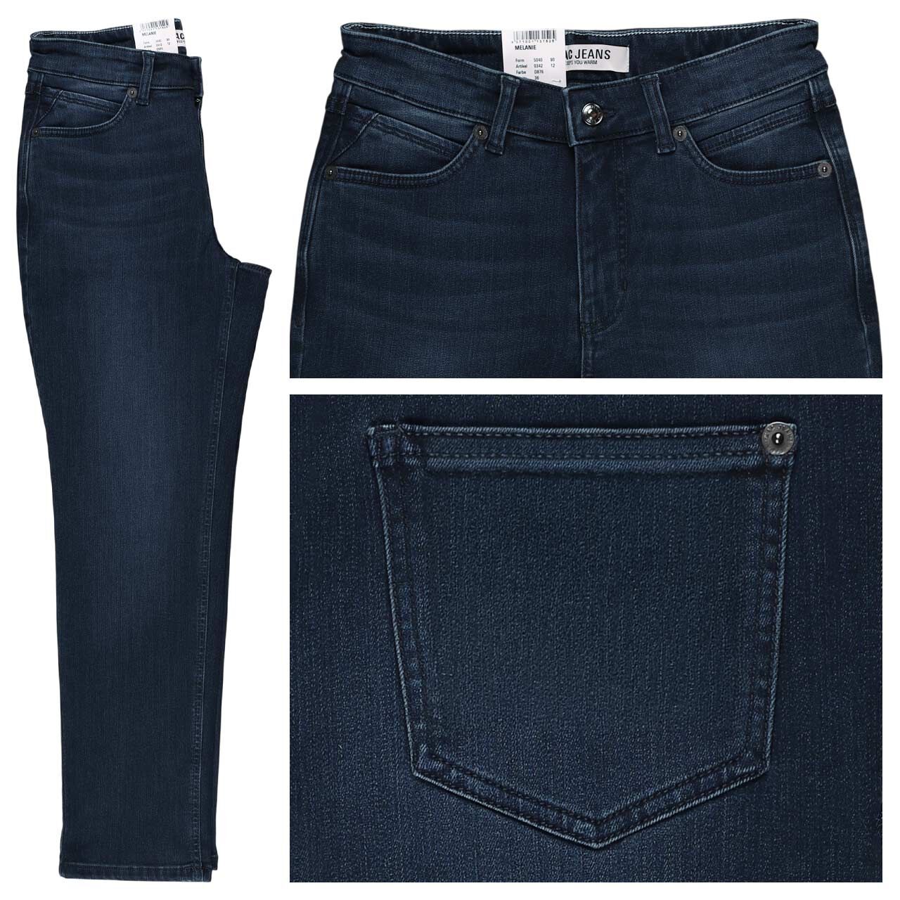 MAC Melanie Jeans midnight blue used winter denim
