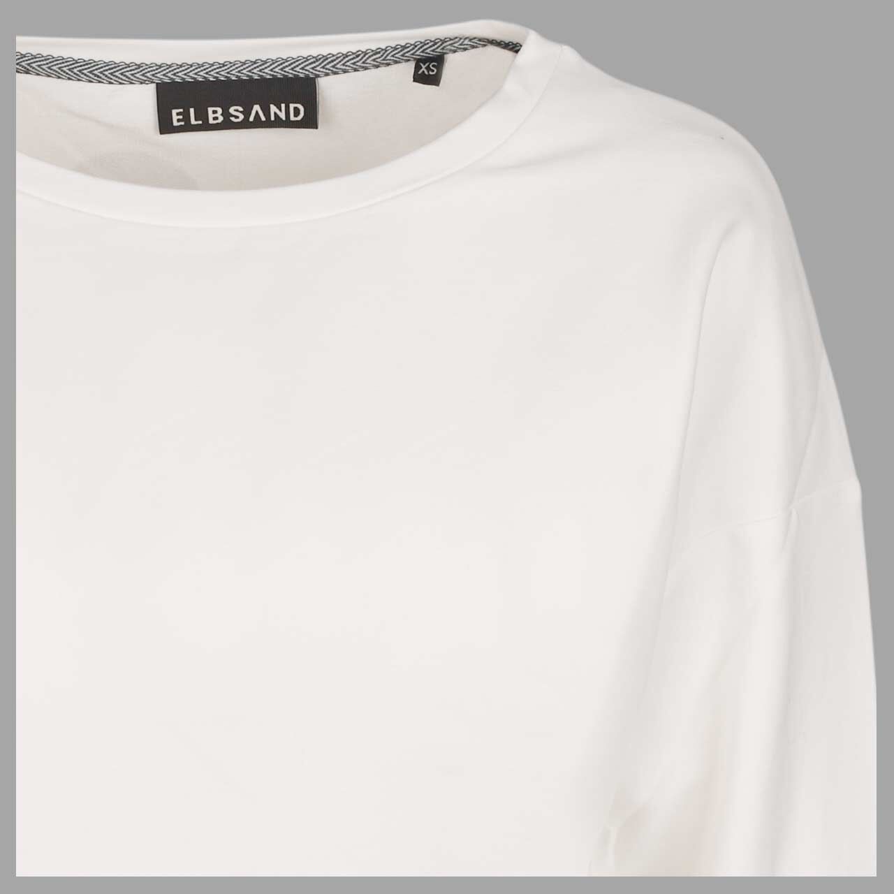 Damen Sweatshirt Riane von Elbsand in Cremeweiß mit Print, detaillierte Vorderansicht