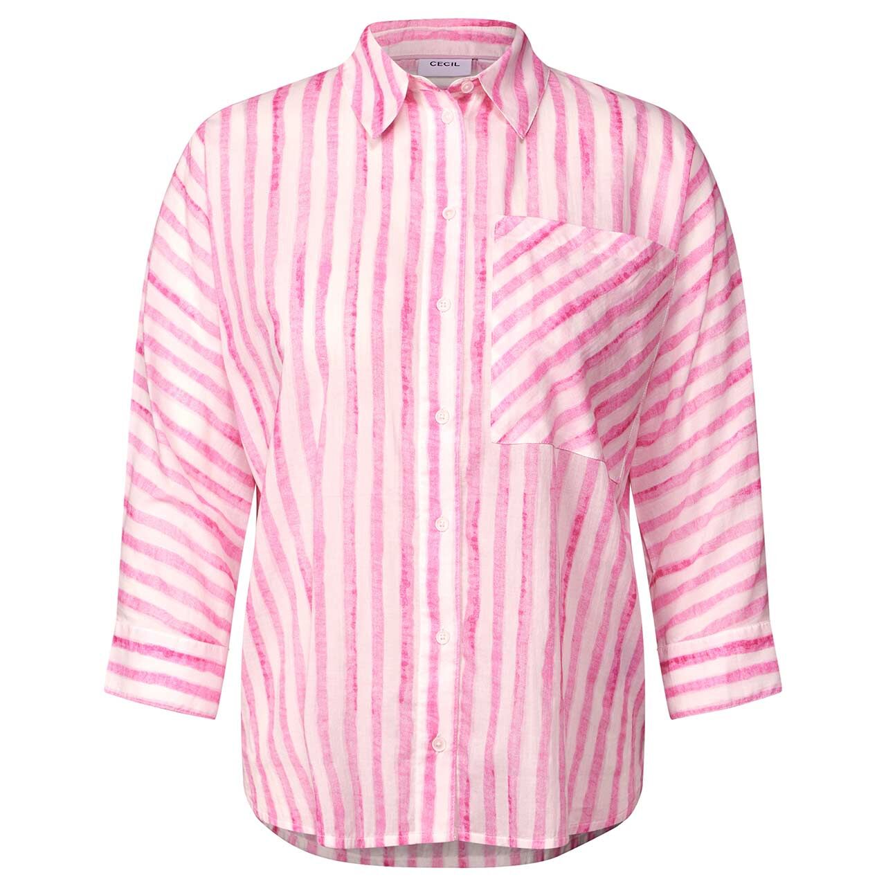 Cecil Damen 3/4 Arm Bluse Stripe Light Cotton cherry blossom pink