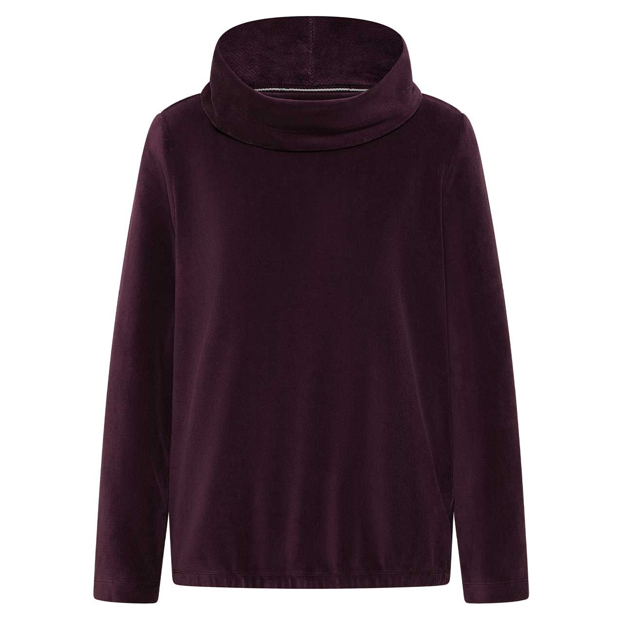 Cecil Damen Cord Pullover Big Collar eggplant red