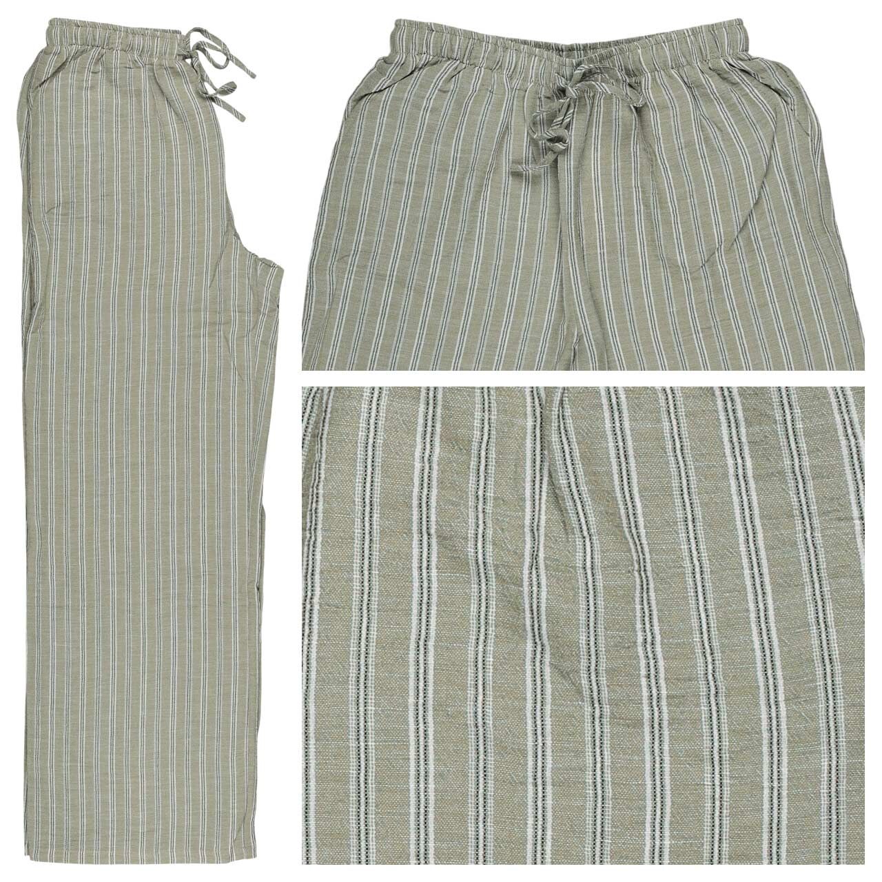 24 Colours Damen Hose green stripes