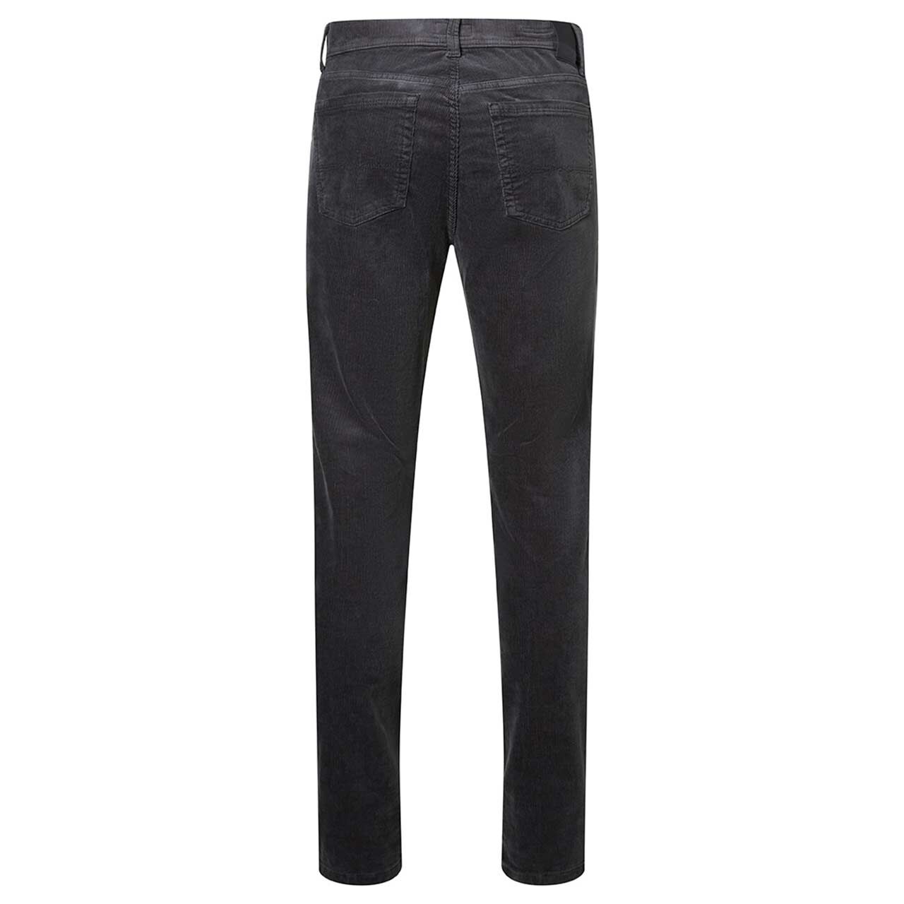 Stretch Herren Cordhose Rando in Dunkelgrau von Pioneer, Rückansicht