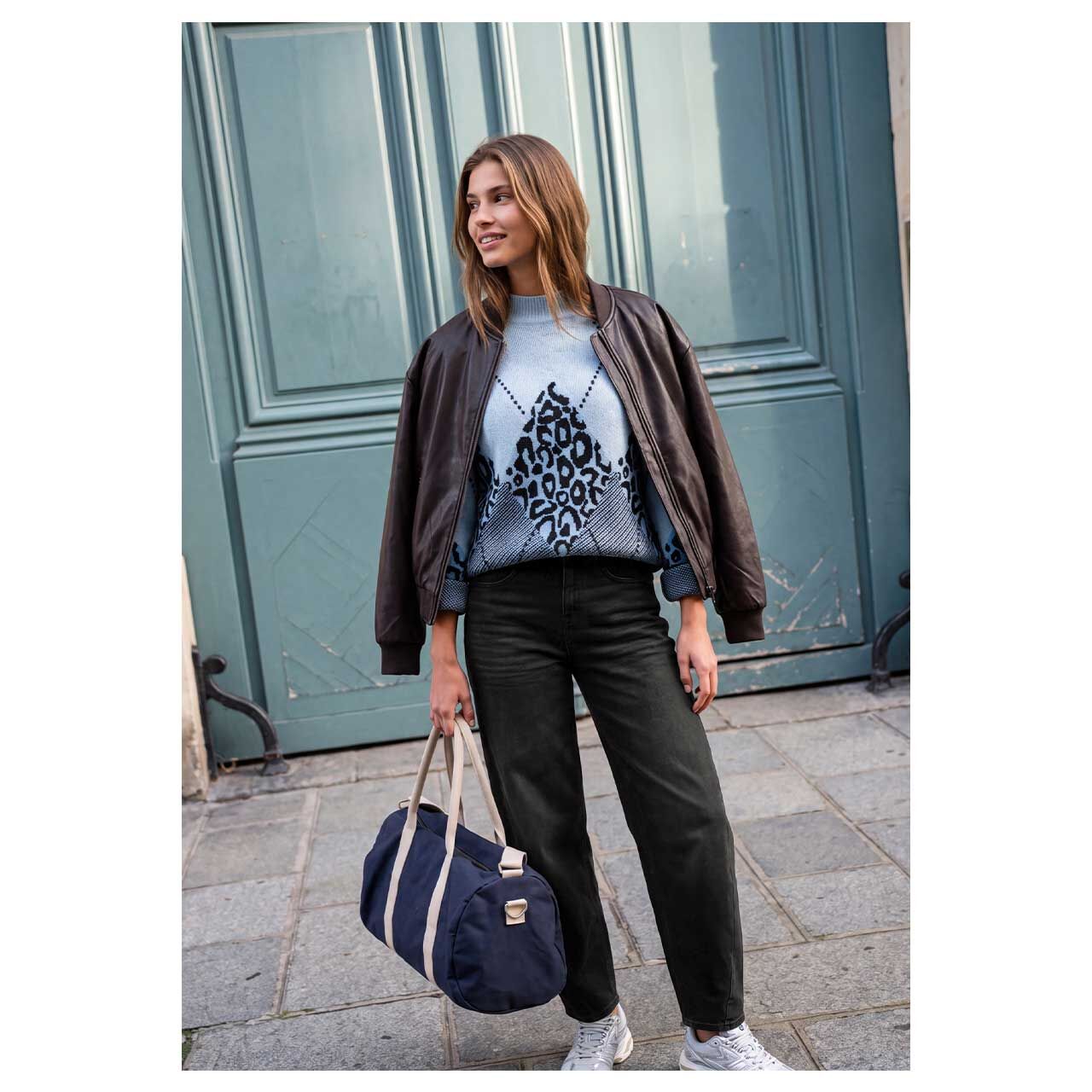 Damen Ankle Jeans Mika von Street One Studio in Schwarz verwaschen, Ganzkörperansicht