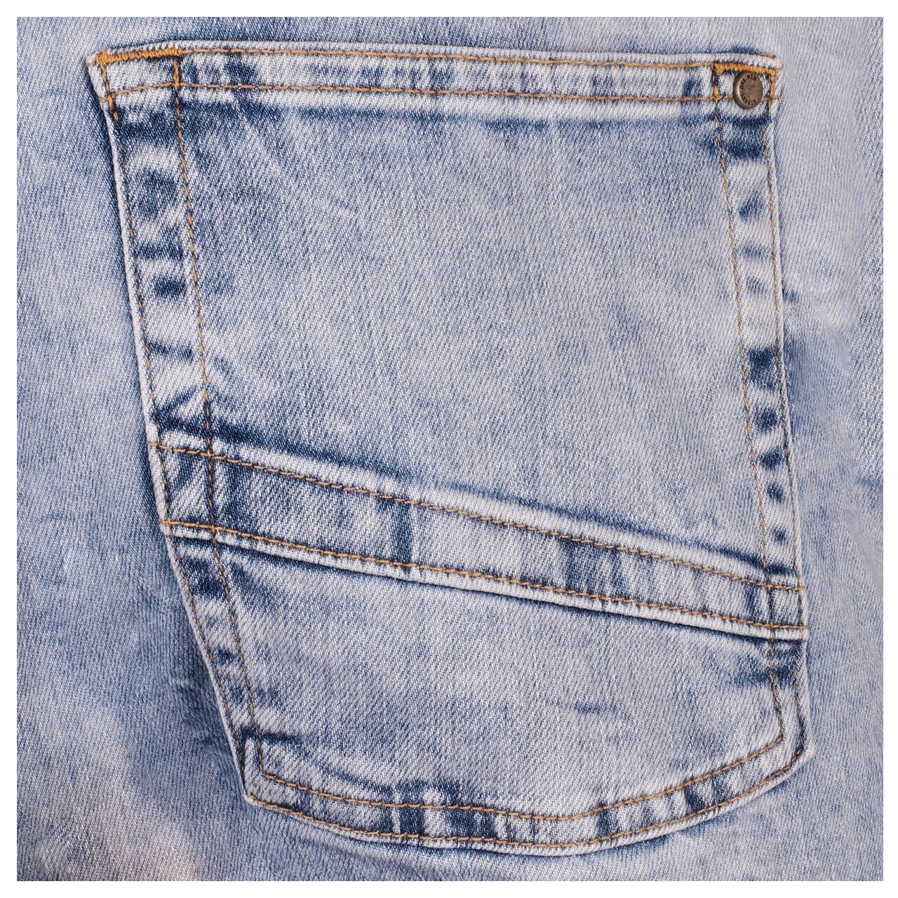 Street One Men Player Jeans blue heavy bleached