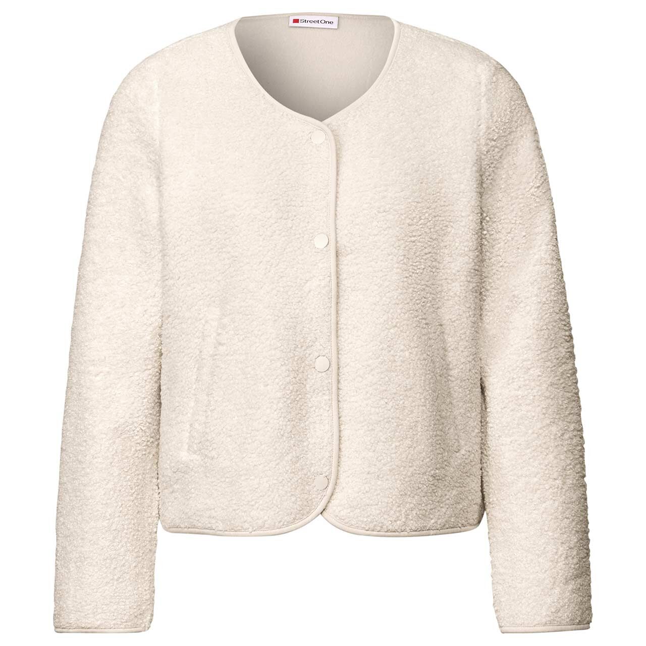 Street One Damen Teddy Jacke Cool Jacket tusk cream