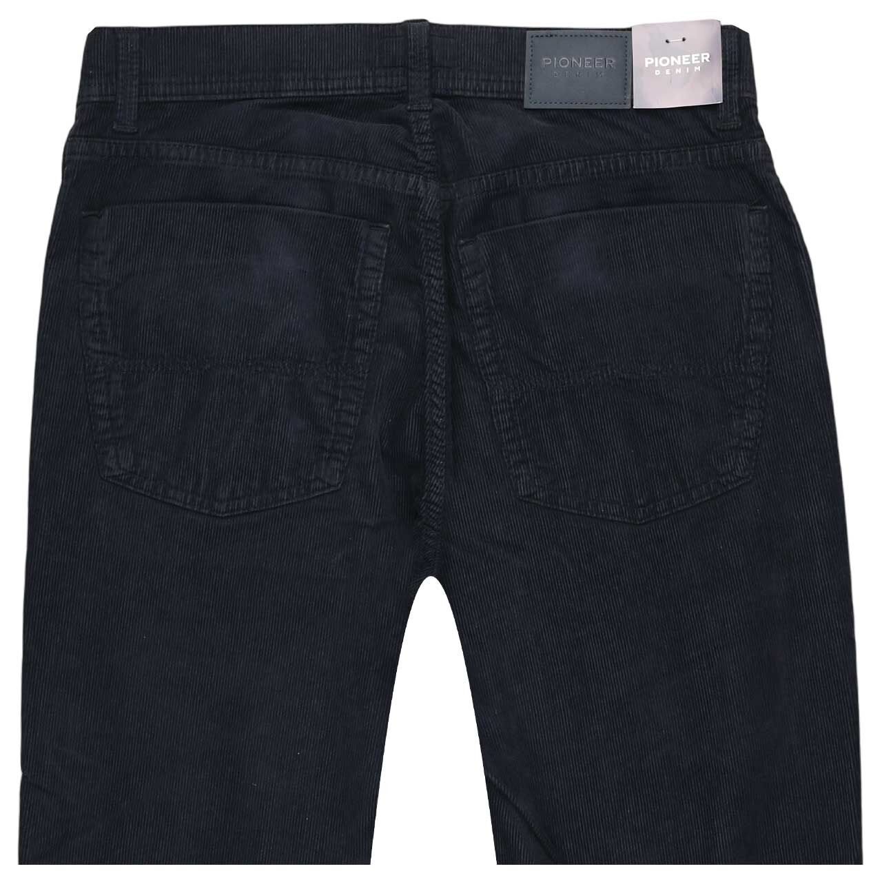 Stretch Herren Cordhose Rando in Dunkelblau von Pioneer, detaillierte Rückansicht