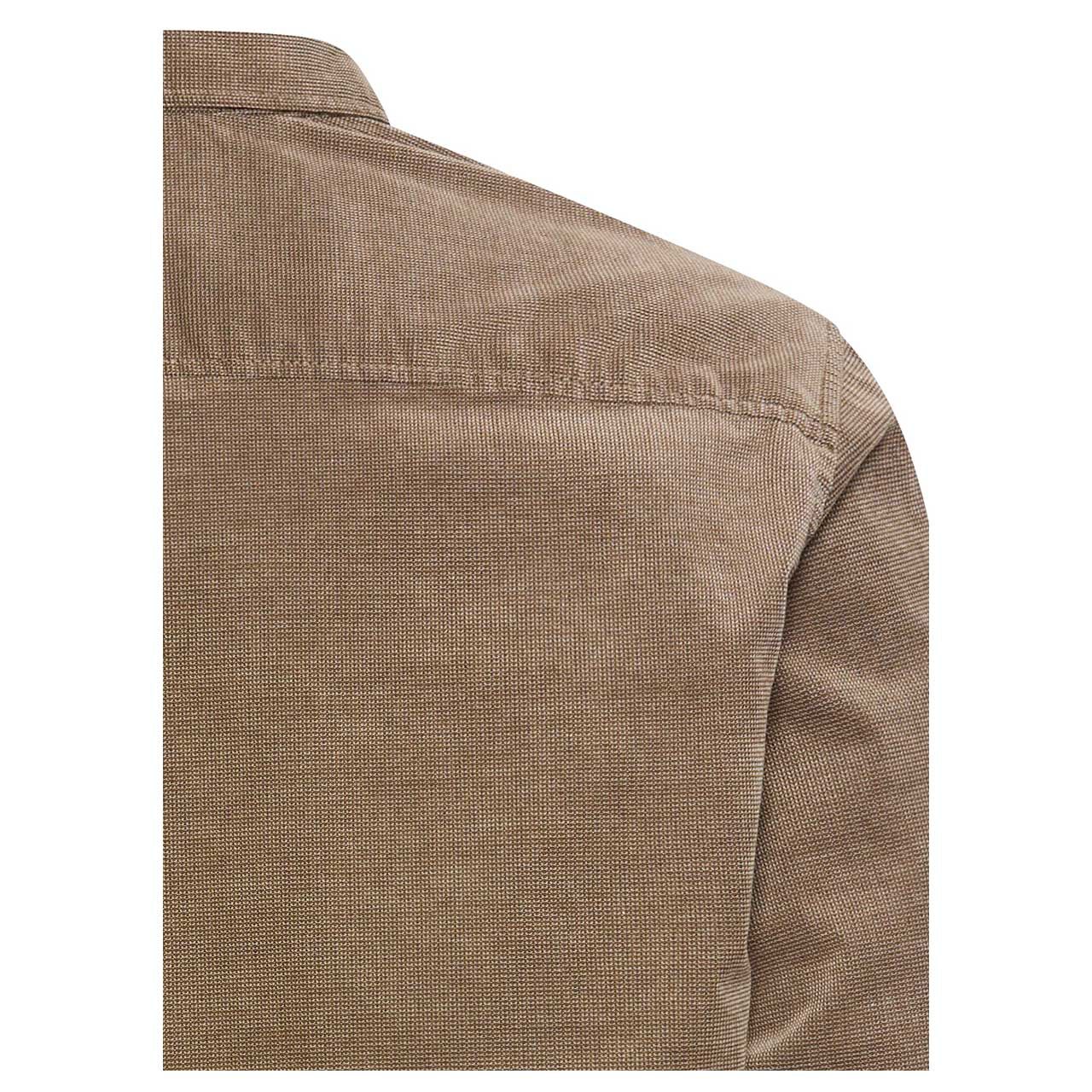 Herren Langarm Cord Hemd von Camel active in der Farbe Braun, Detailansicht hinten